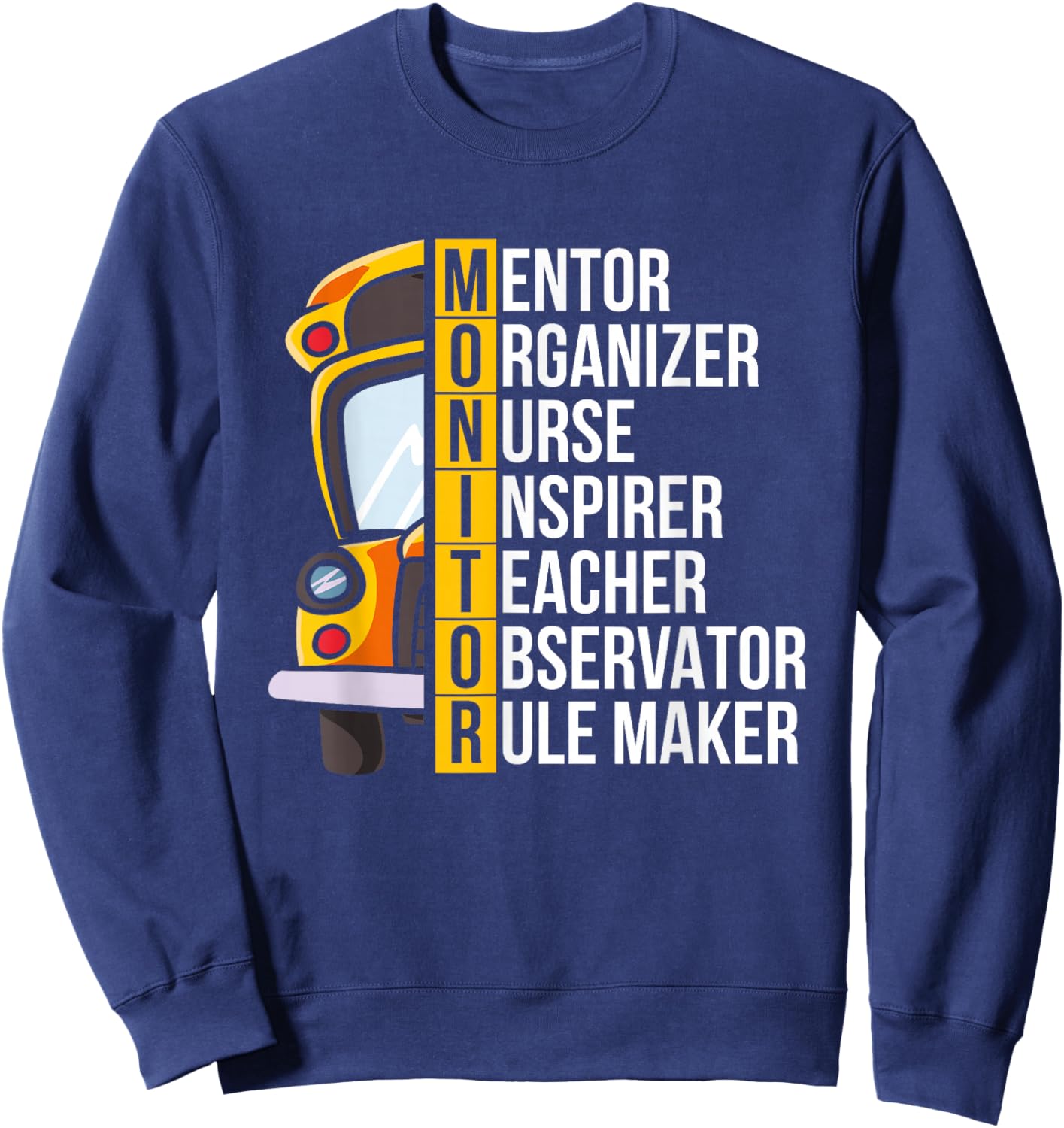 School Bus Monitor Sweatshirt - Sweatshirt | Navy
