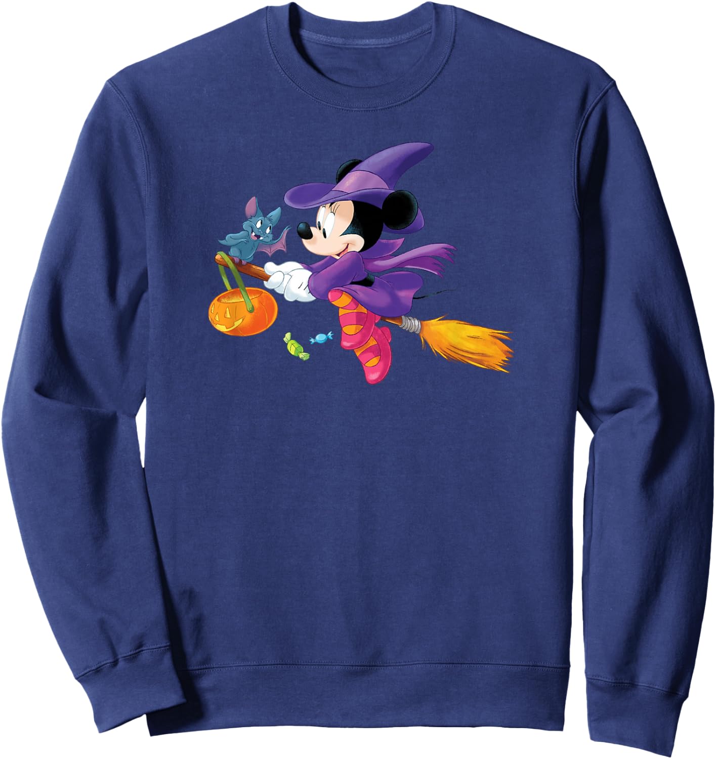 Disney Halloween Minnie Mouse Flying Witch Sweatshirt - Sweatshirt | Navy