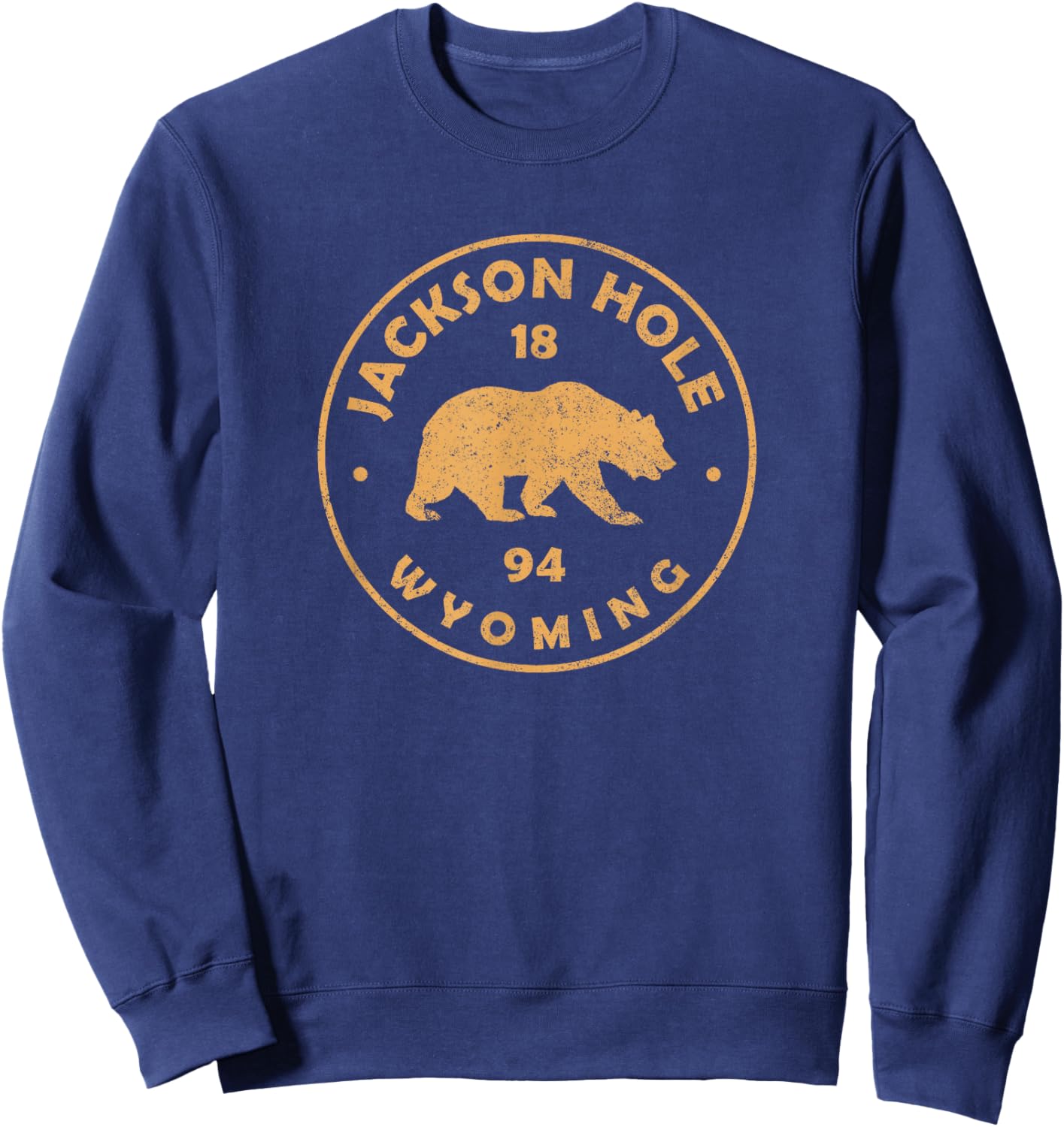Retro Jackson Hole Wyoming Bear Vintage Kids Sweatshirt - Sweatshirt | Navy