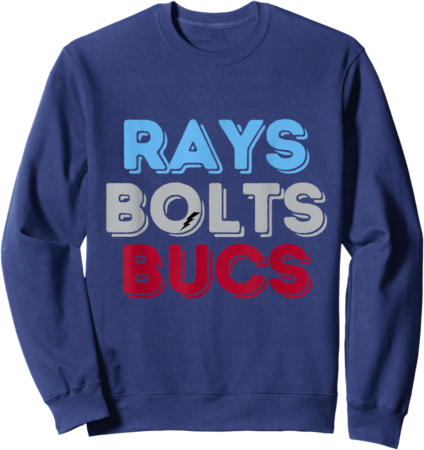 Retro Vintage Rays Bolts Bucs Sweatshirt - Sweatshirt | Navy