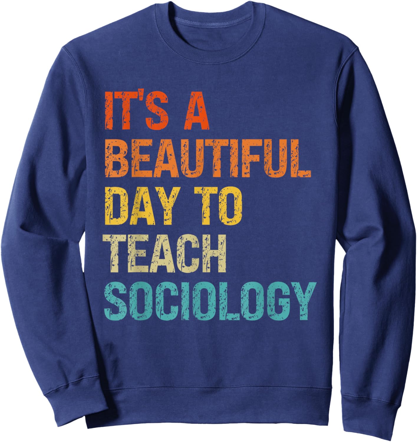 Vintage Sociology Teacher Retro Sociology Class Professor Women Sweatshirt - Sweatshirt | Navy