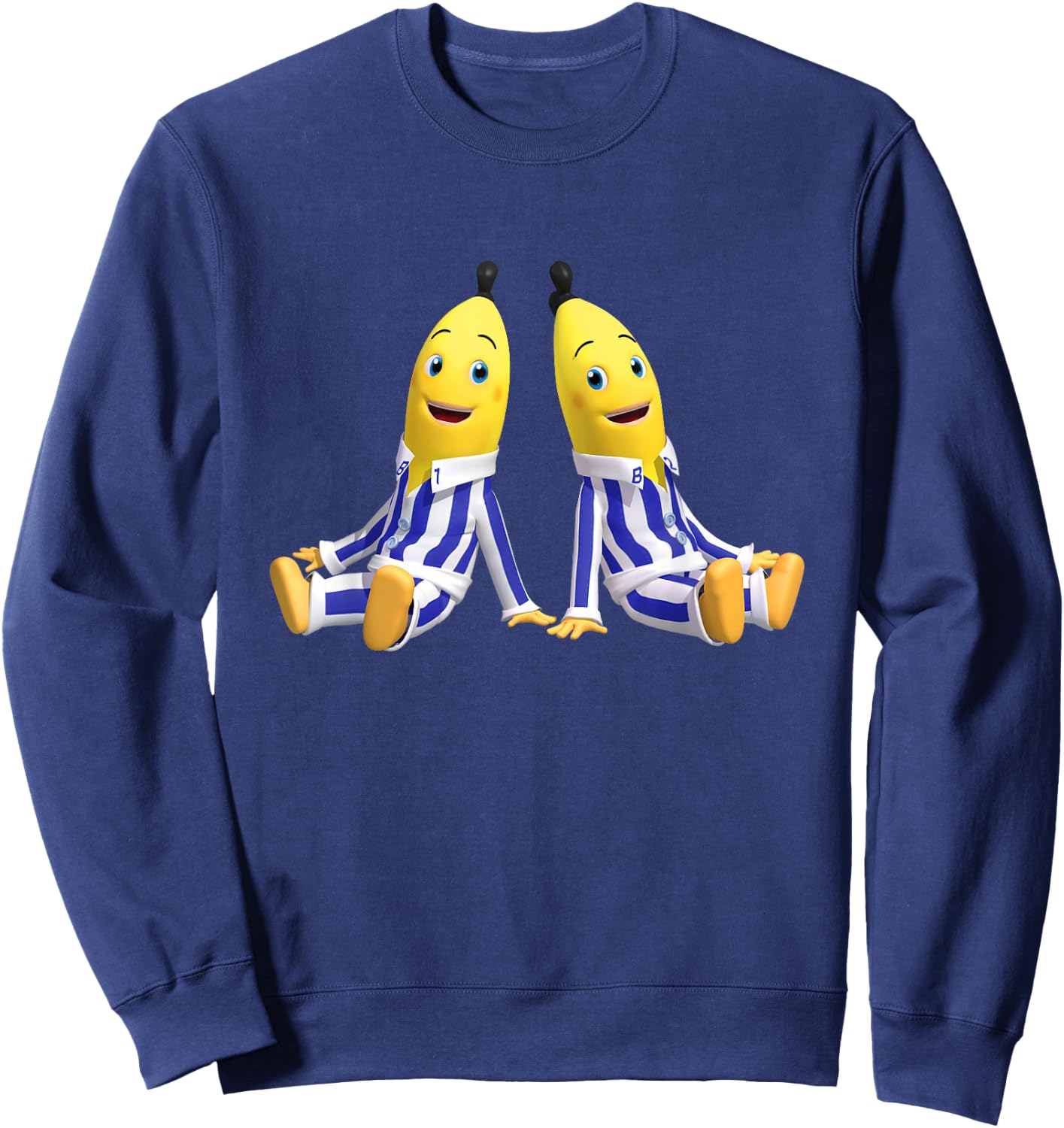 Bananas in Pajamas B1 and B2 Funny Vegetarian Sweatshirt - Sweatshirt | Navy
