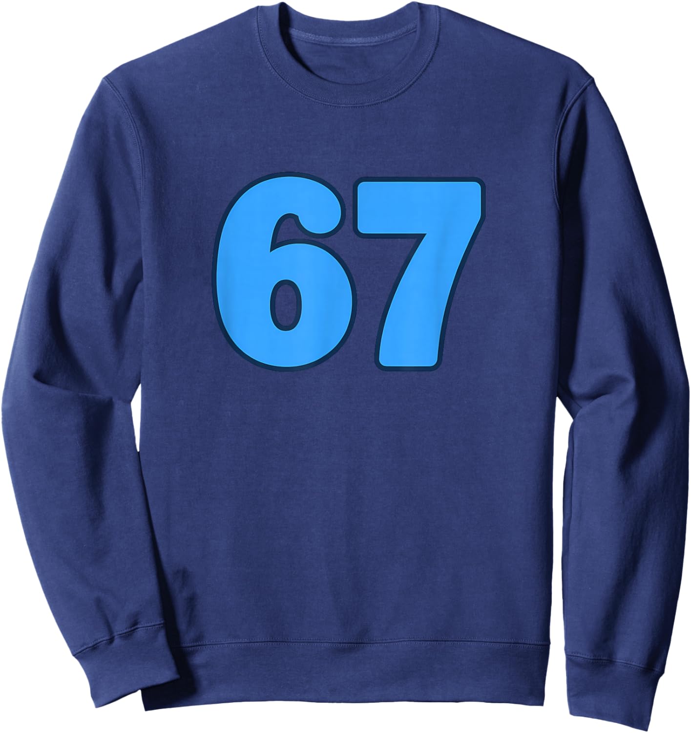 67 Number Meme Sweatshirt - Sweatshirt | Navy