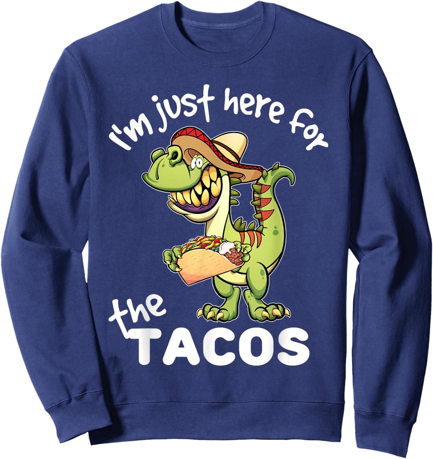 Cinco de Mayo Shirts For Kids Boys Taco T Rex Dinosaur Shirt Sweatshirt - Sweatshirt | Navy