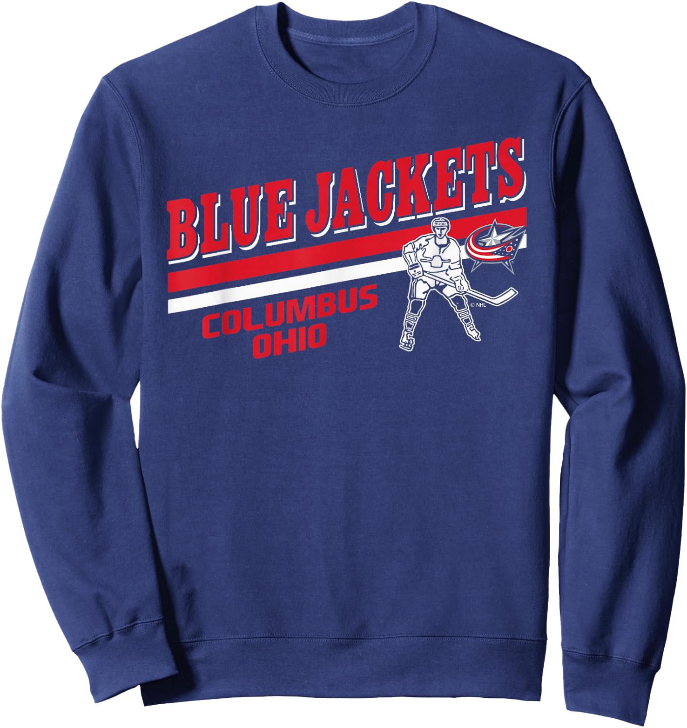 Columbus Blue Jackets Player Navy Officially Licensed Sweatshirt - Sweatshirt | Navy