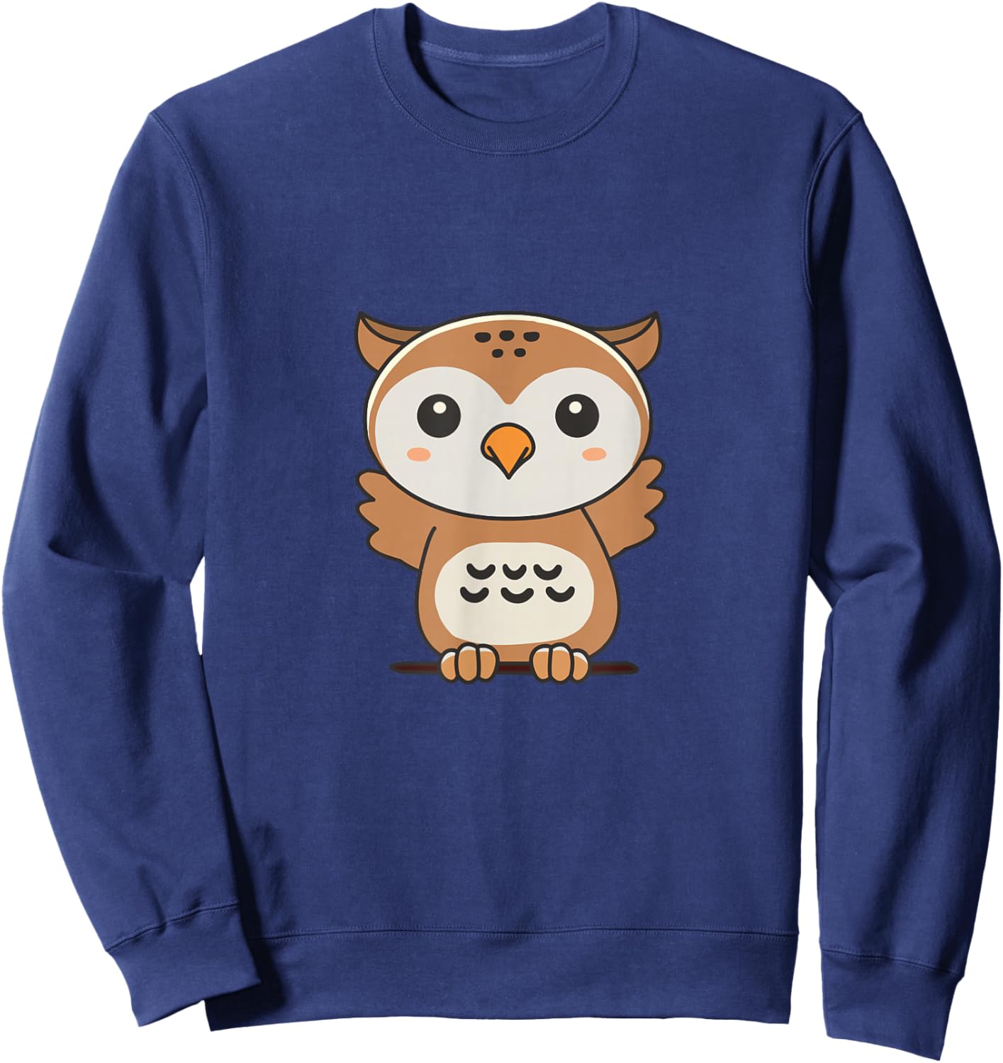 Owl Cute Animals For Kids Manga Owls Sweatshirt - Sweatshirt | Navy
