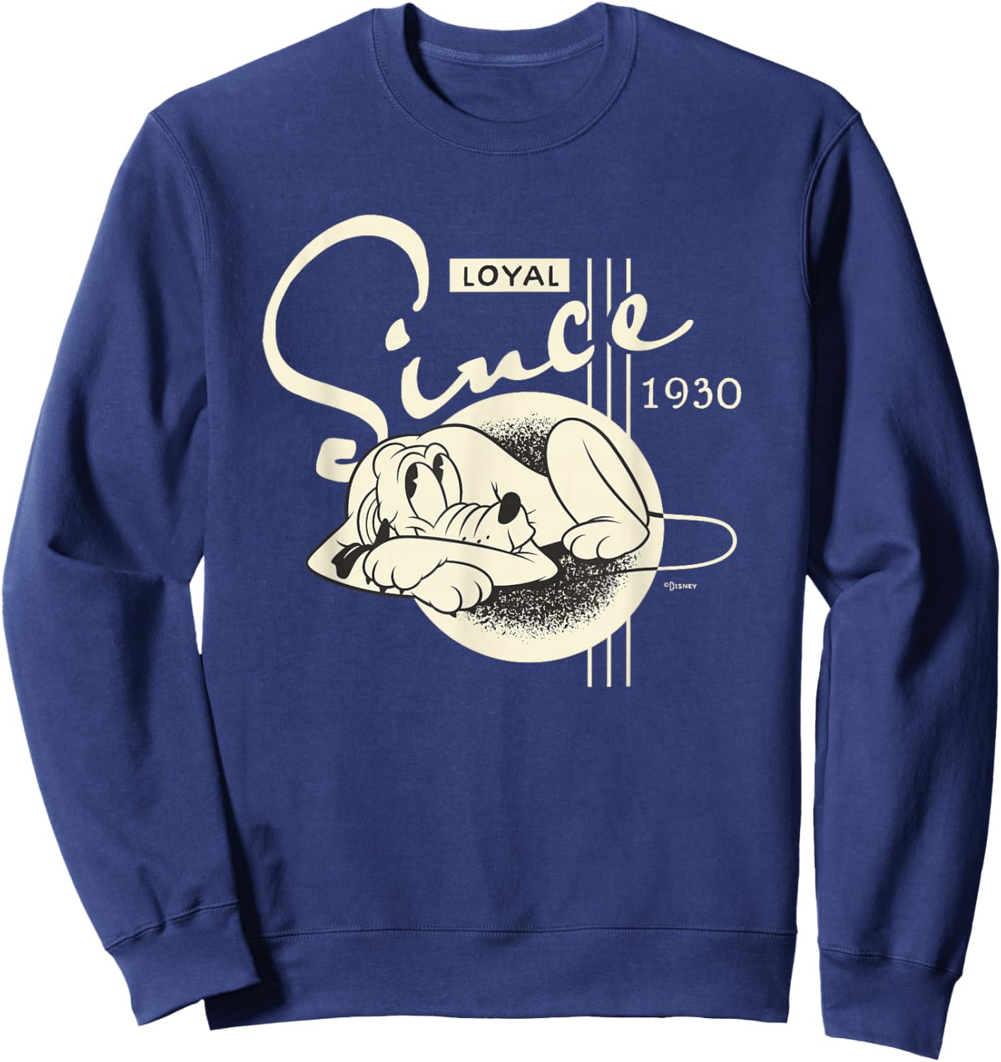 Disney 100 Pluto Loyal Since 1930 Retro Vintage D100 Sweatshirt - Sweatshirt | Navy