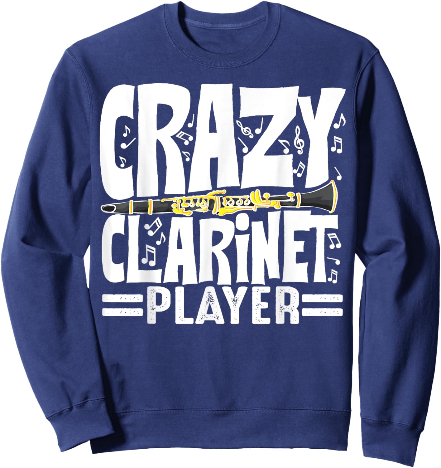 Funny Clarinet Player Art Women Clarinetist Clarinet Sweatshirt - Sweatshirt | Navy
