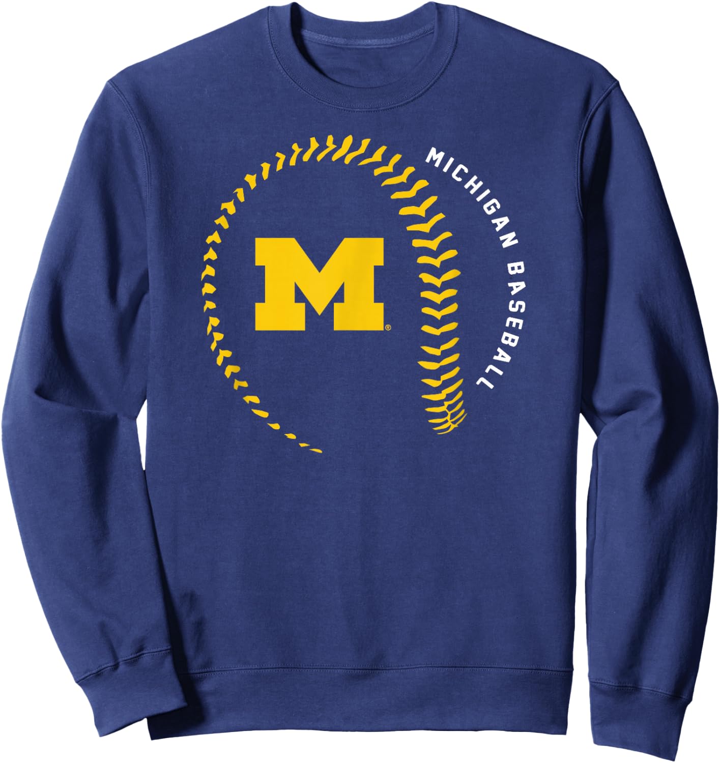 Michigan Wolverines Baseball Fastball Officially Licensed Sweatshirt - Sweatshirt | Navy