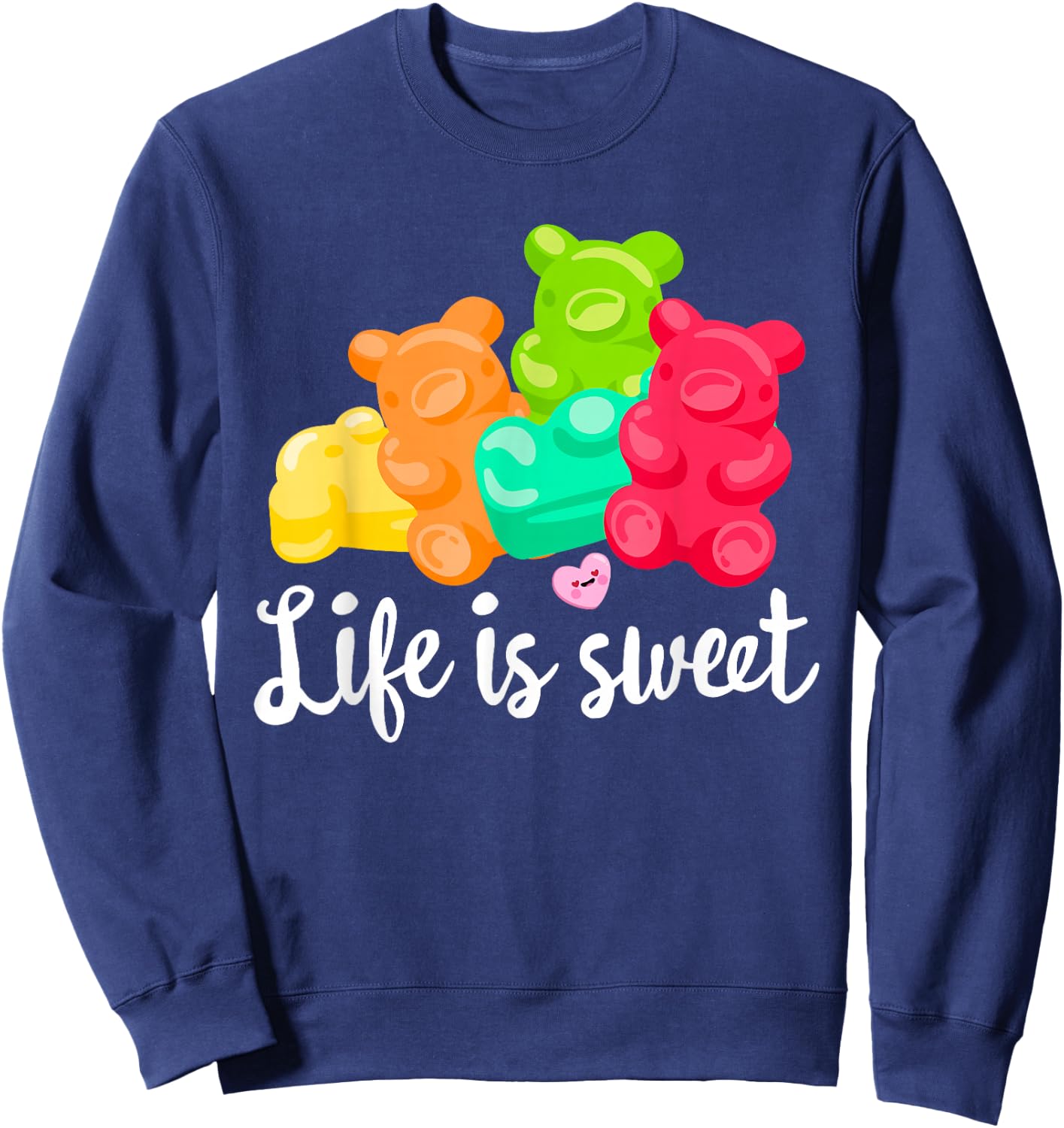 Gummy Bears Soft Sugar Candy Fruity Juicy Kids Gift Sweatshirt - Sweatshirt | Navy