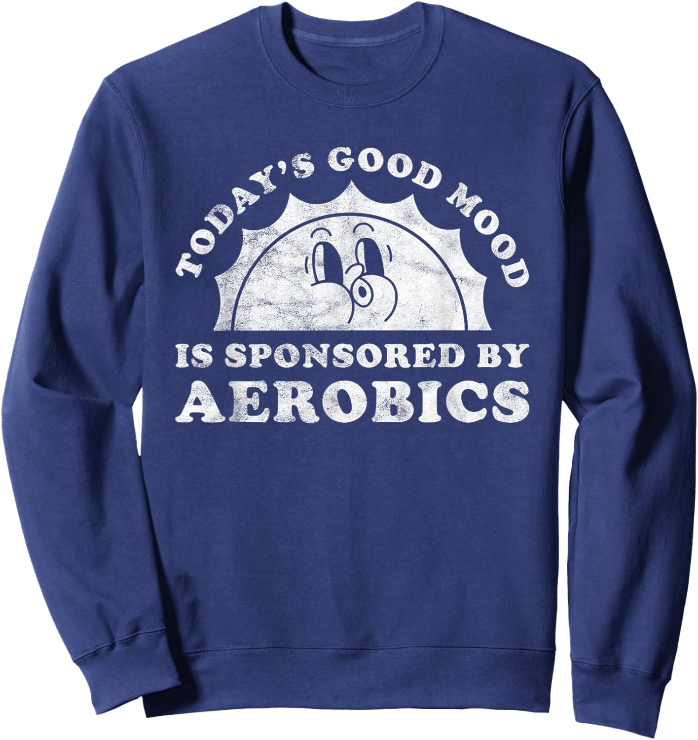 Funny Cute Retro Vintage Aerobics or Fitness Instructor Sweatshirt - Sweatshirt | Navy
