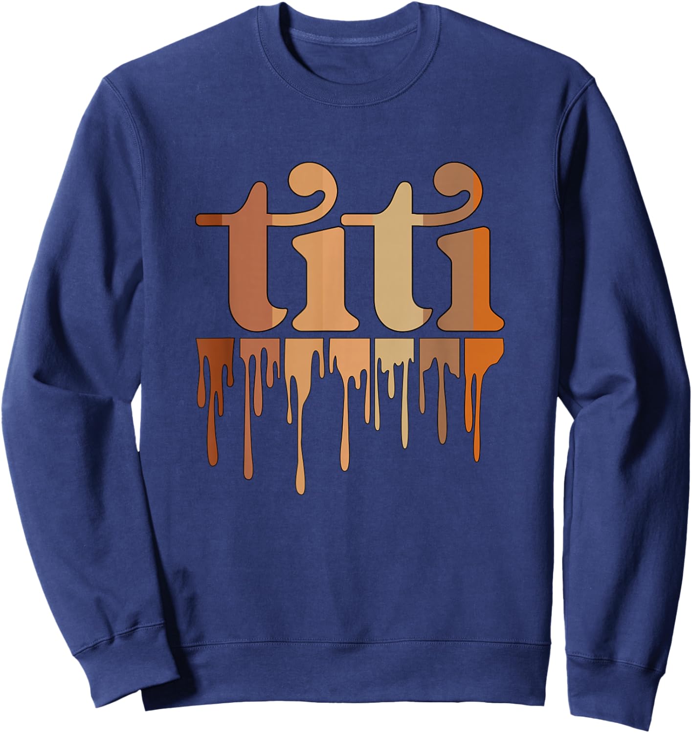 Black Titi Auntie African American Cute Titi Aunt Sweatshirt - Sweatshirt | Navy
