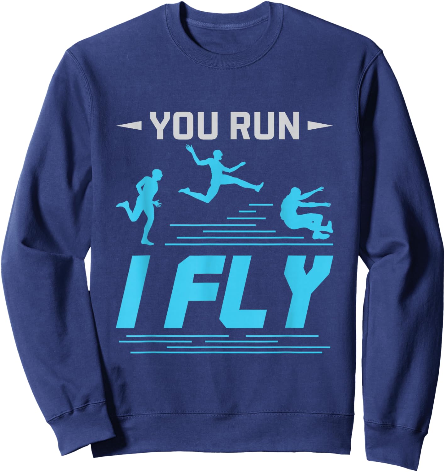 Track and Field Long Jump Athlete Cool Saying Sweatshirt - Sweatshirt | Navy