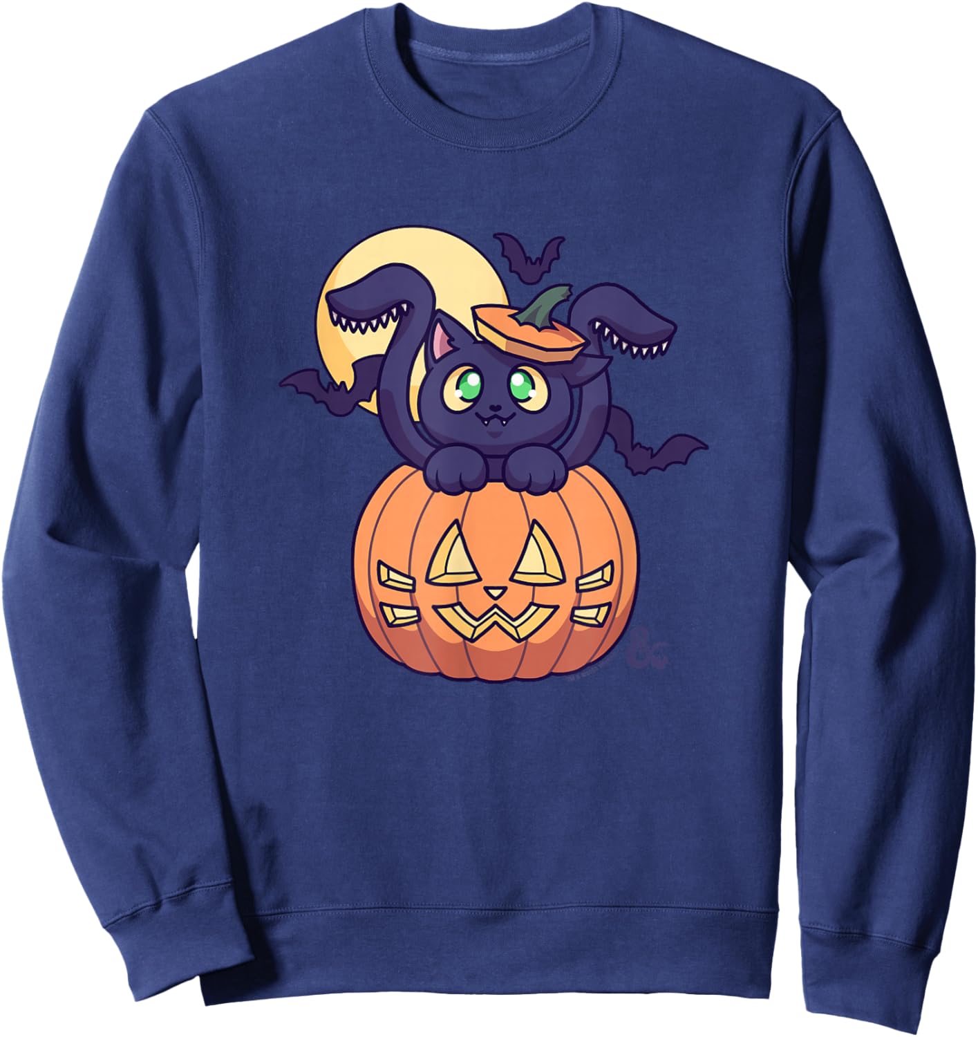 Dungeons & Dragons Halloween Chibi Displacer Beast Pumpkin Sweatshirt - Sweatshirt | Navy