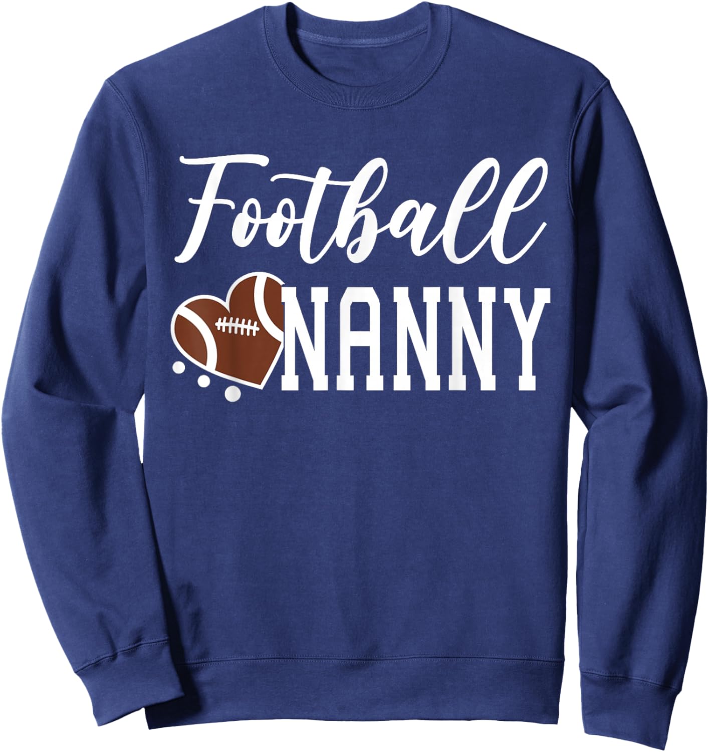 Football Nanny Love Heart Football Sweatshirt - Sweatshirt | Navy