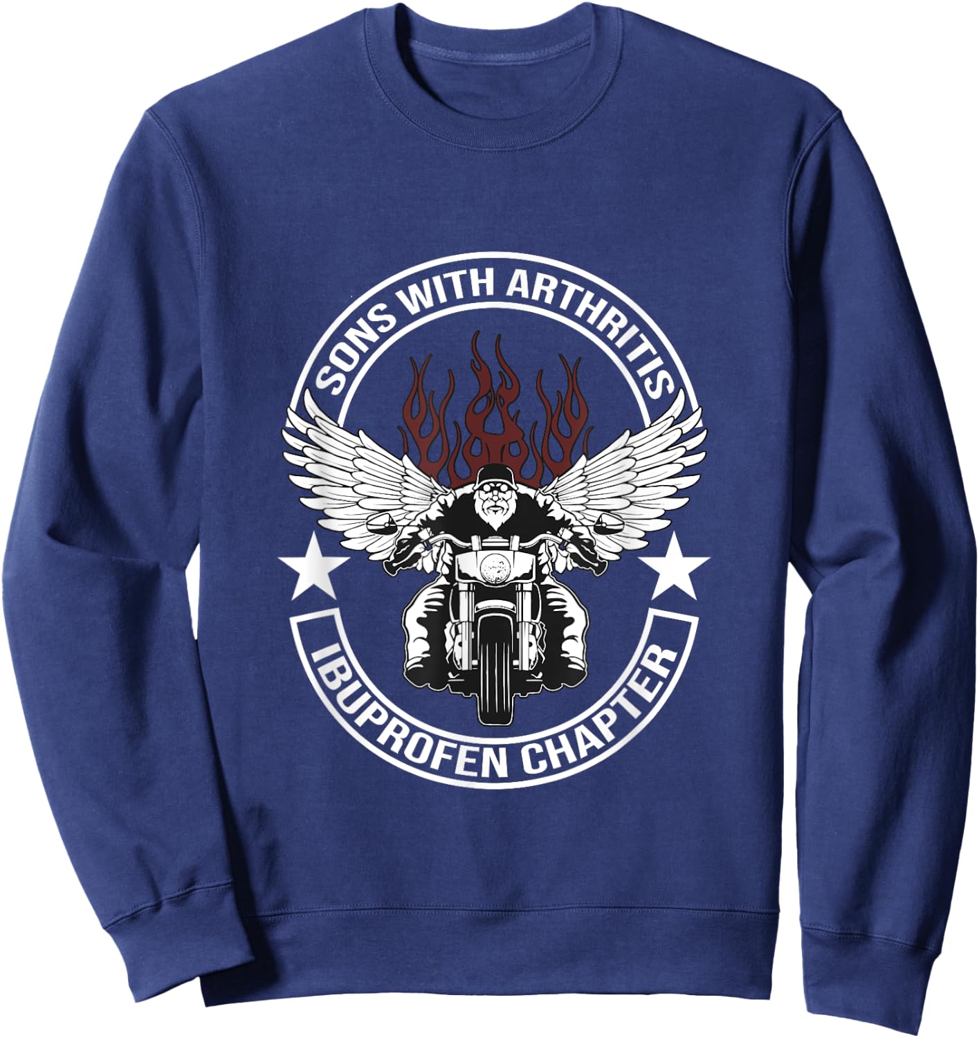 Sons with Arthritis Ibuprofen Chapter Motorcycle Gift Sweatshirt - Sweatshirt | Navy