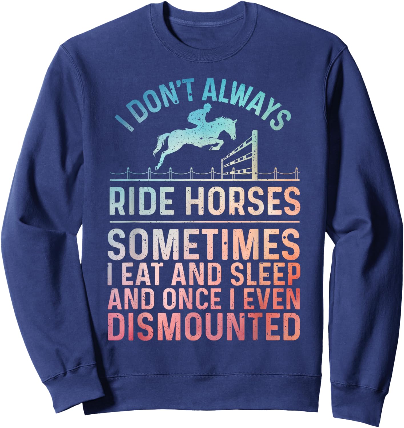 Best Horse Riding Art Women Equestrian Horse Racing Sweatshirt - Sweatshirt | Navy
