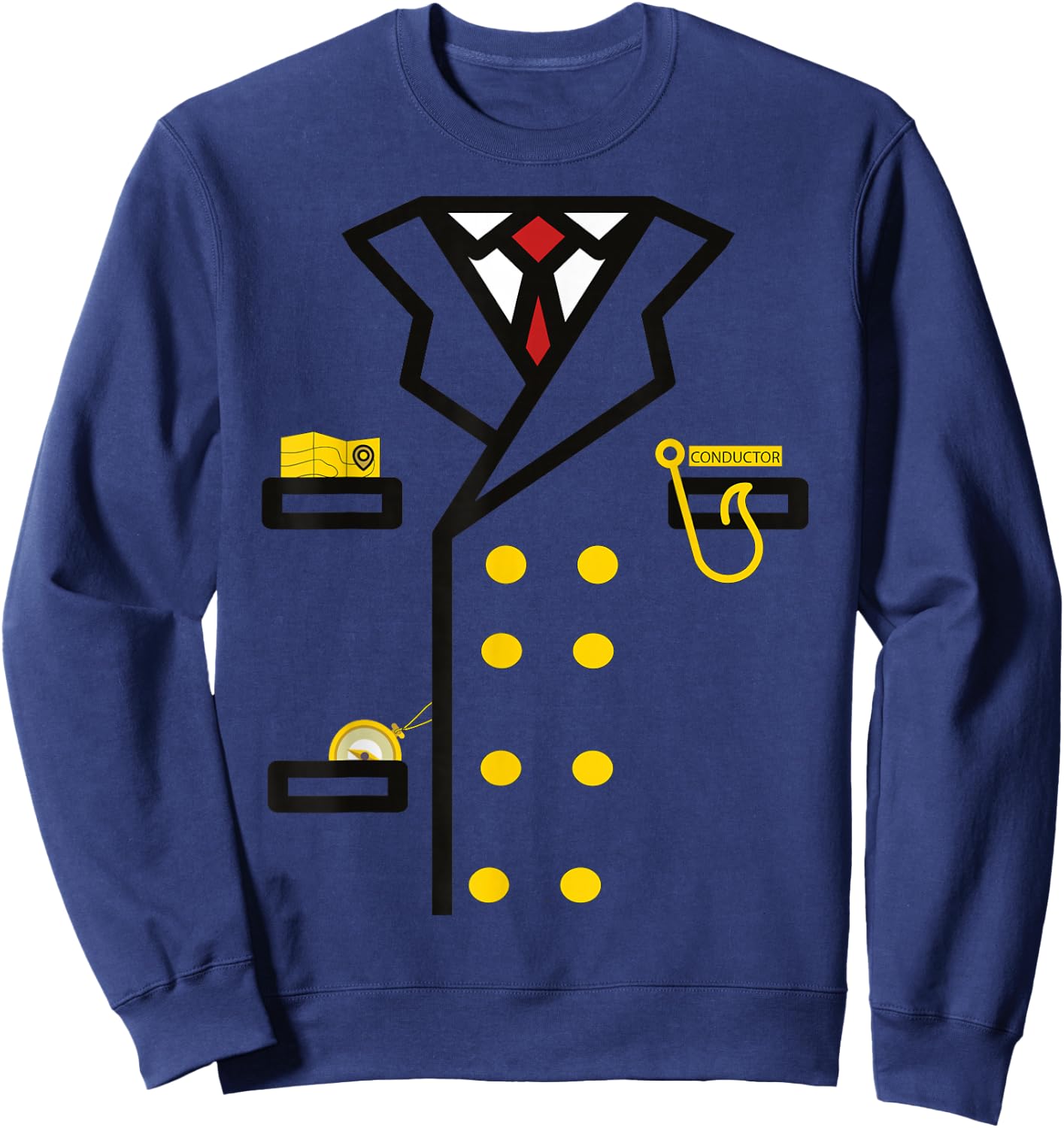 Fantabulous Acc Train Conductor Adult & Kids - Funny Halloween Costume Sweatshirt - Sweatshirt | Navy