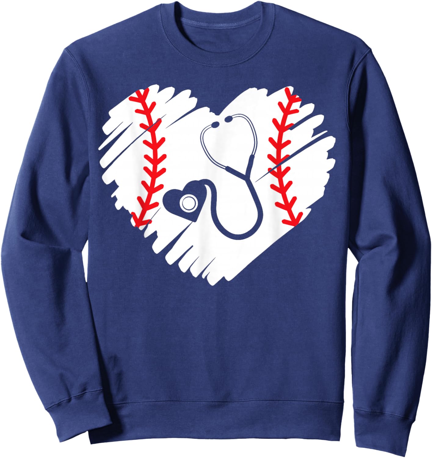 Baseball Nurse Registered Nurse Sport Baseball Player Sweatshirt - Sweatshirt | Navy