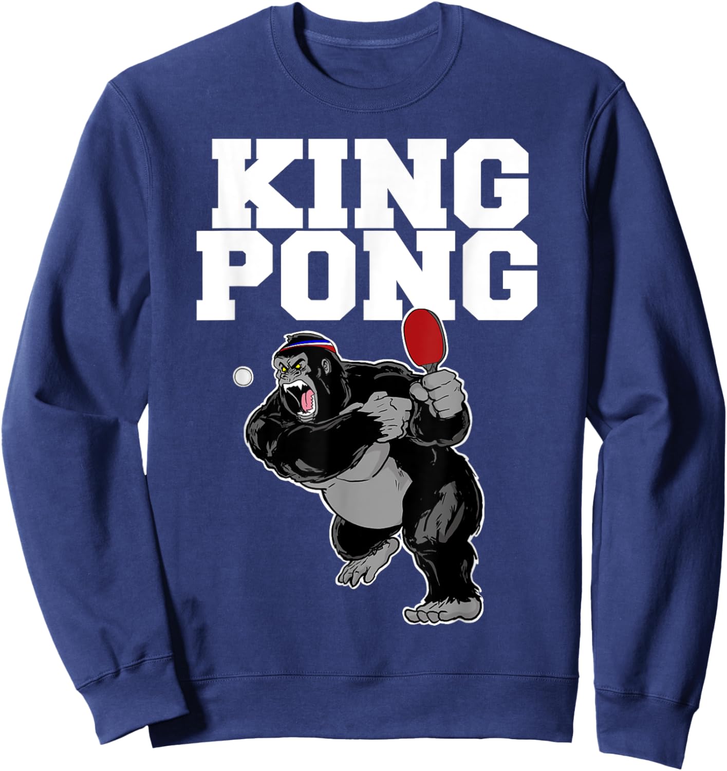Gorilla King Pong Sweatshirt - Sweatshirt | Navy