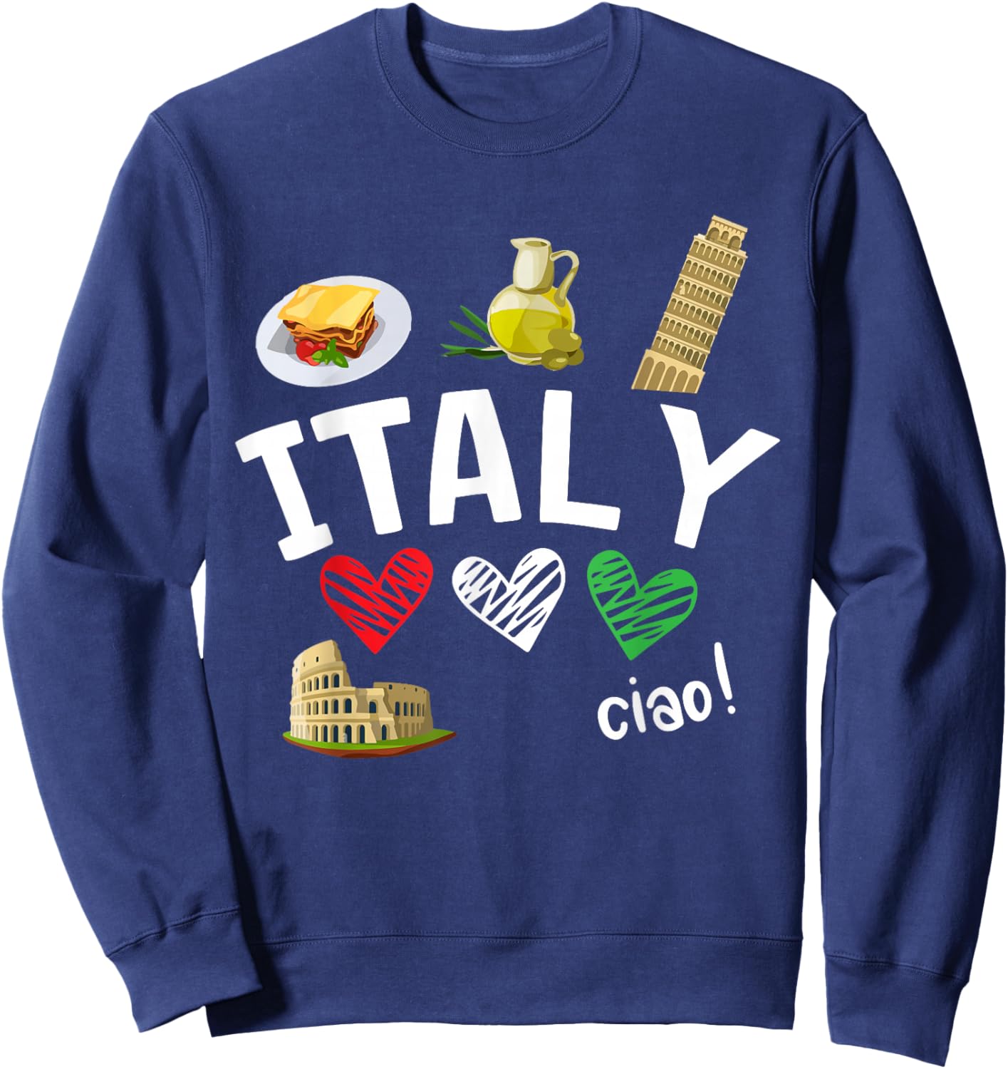 Love Italy and Everything Italian Culture Sweatshirt - Sweatshirt | Navy