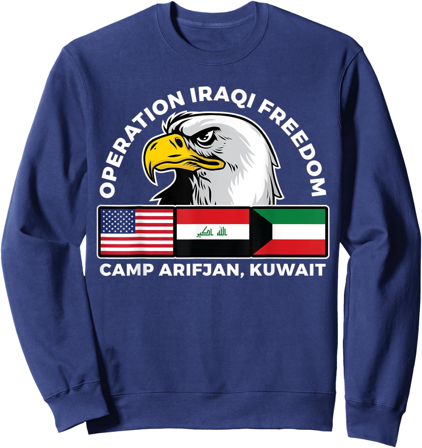 Camp Arifjan Veteran Operation Iraqi Freedom Sweatshirt - Sweatshirt | Navy