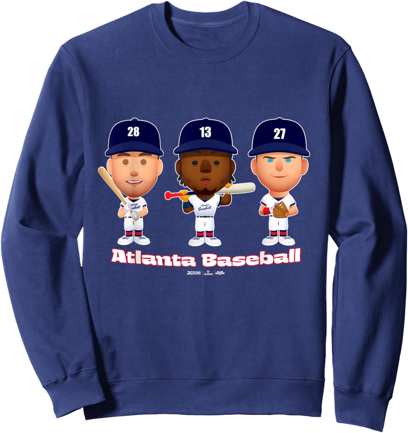 Atlanta Baseball Players Body Trio MLBPA Sweatshirt - Sweatshirt | Navy