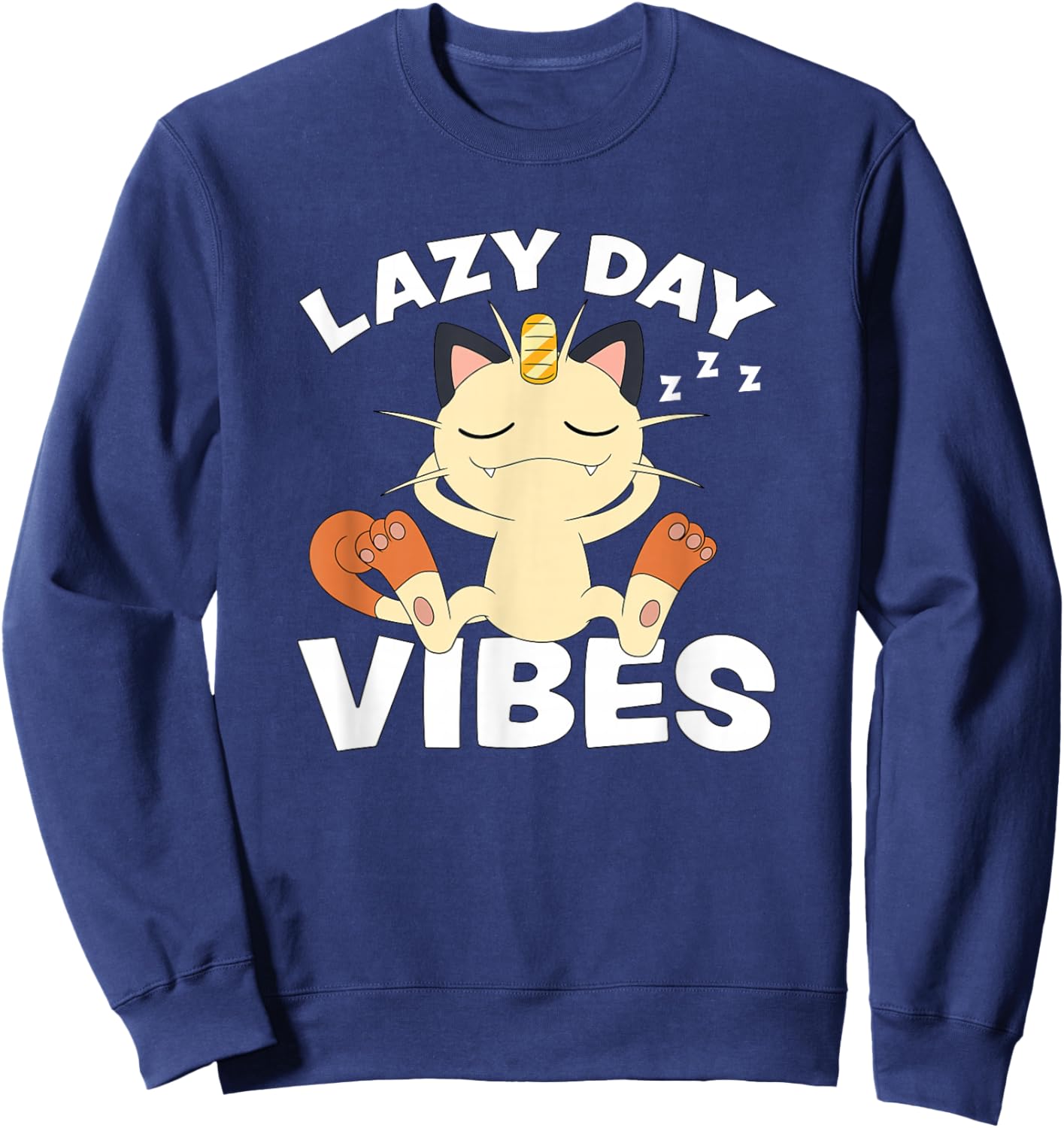 Pokémon - Meowth Lazy Day Vibes Sweatshirt - Sweatshirt | Navy