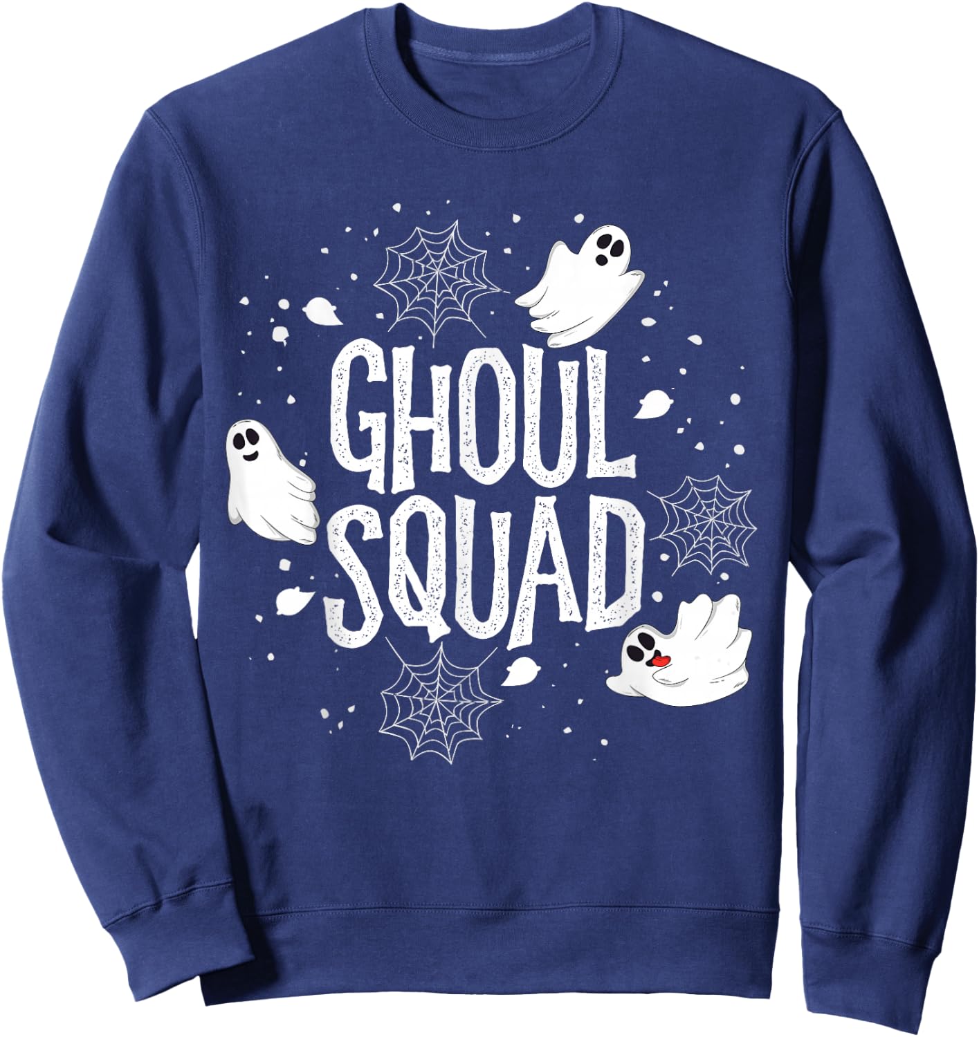 Ghoul Squad Halloween Crew Ghost Kids Boys Friends Outfit Sweatshirt - Sweatshirt | Navy