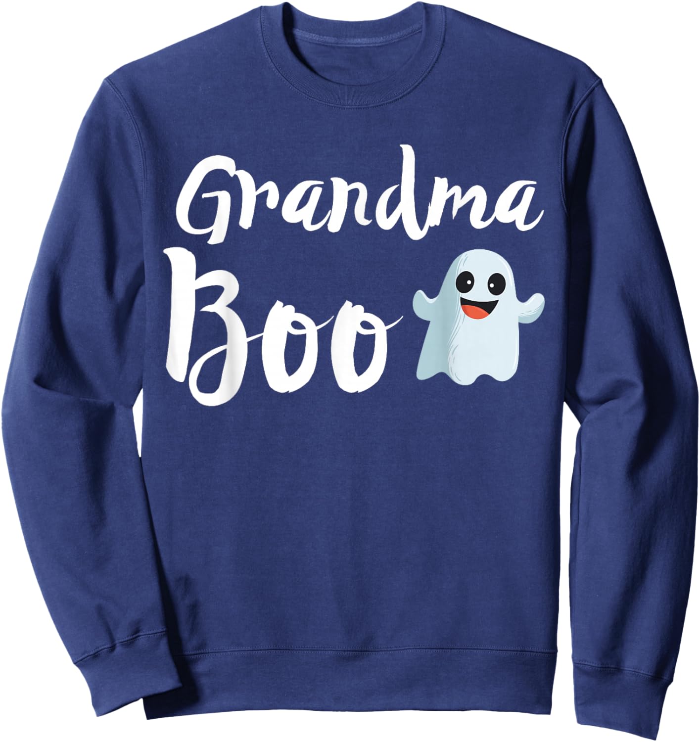 Grandma Boo Halloween Family Matching Ghost Grandmom Gift Sweatshirt - Sweatshirt | Navy