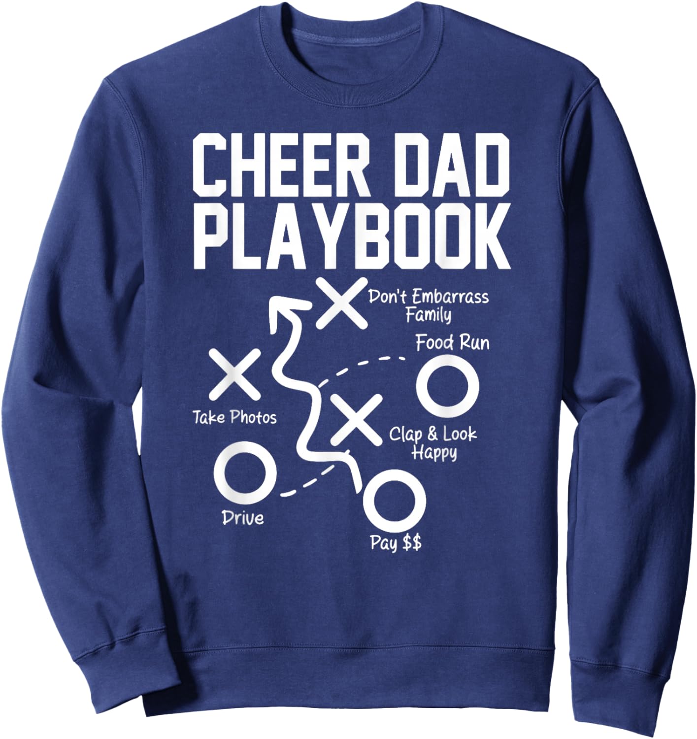 Cheer Dad Playbook Funny design Sweatshirt - Sweatshirt | Navy