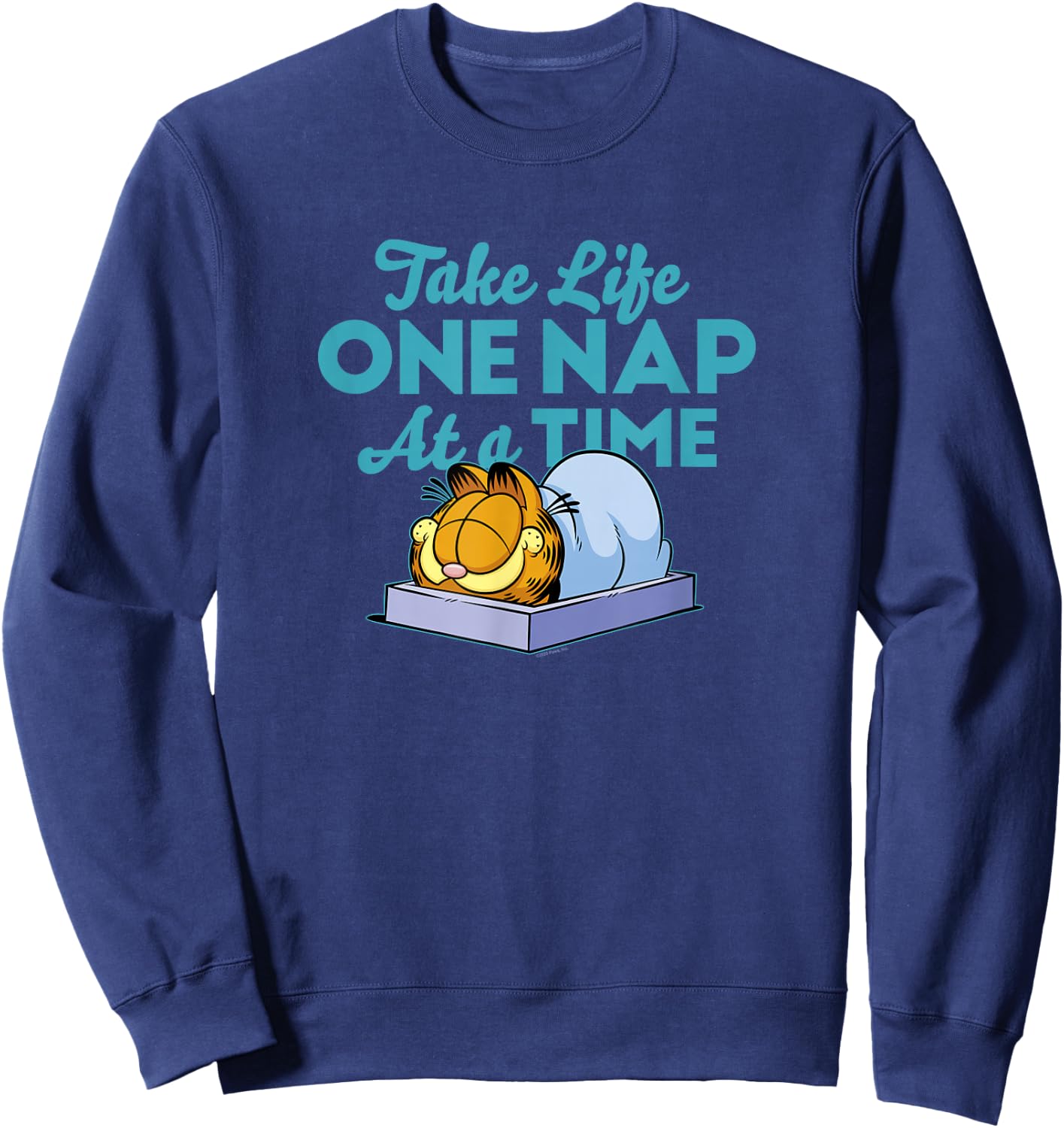 Garfield Take Life One Nap At A Time Garfield Sweatshirt - Sweatshirt | Navy