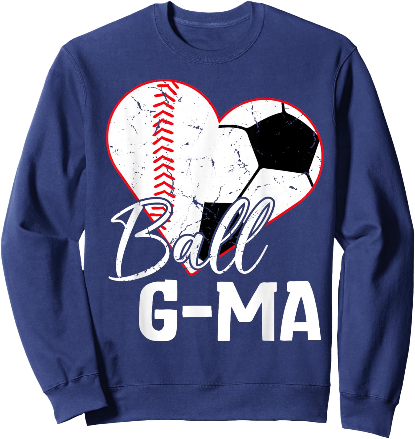 Proud Ball G-Ma Biggest Fan Soccer Baseball Family Player Sweatshirt - Sweatshirt | Navy