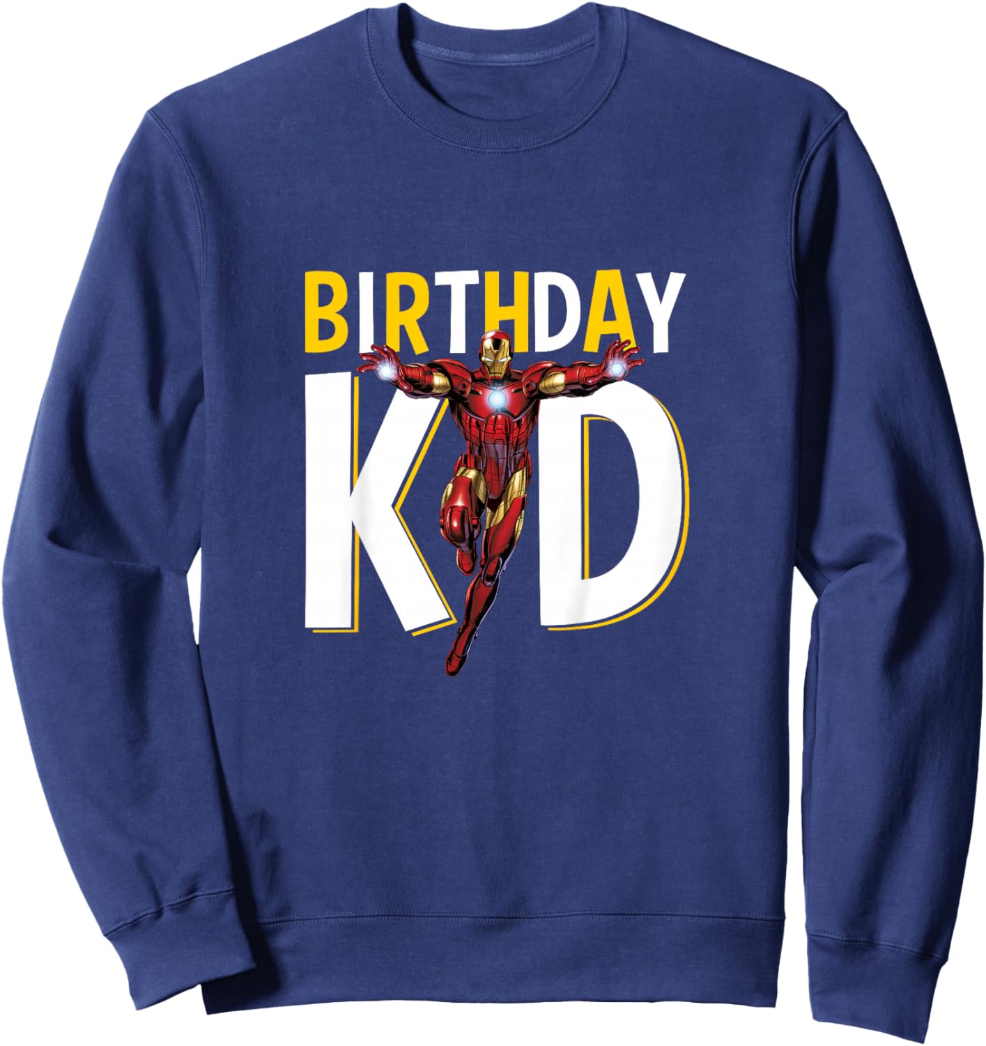 Kids Marvel Avengers Classic Birthday Kid Iron Man Shot Youth Sweatshirt - Sweatshirt | Navy