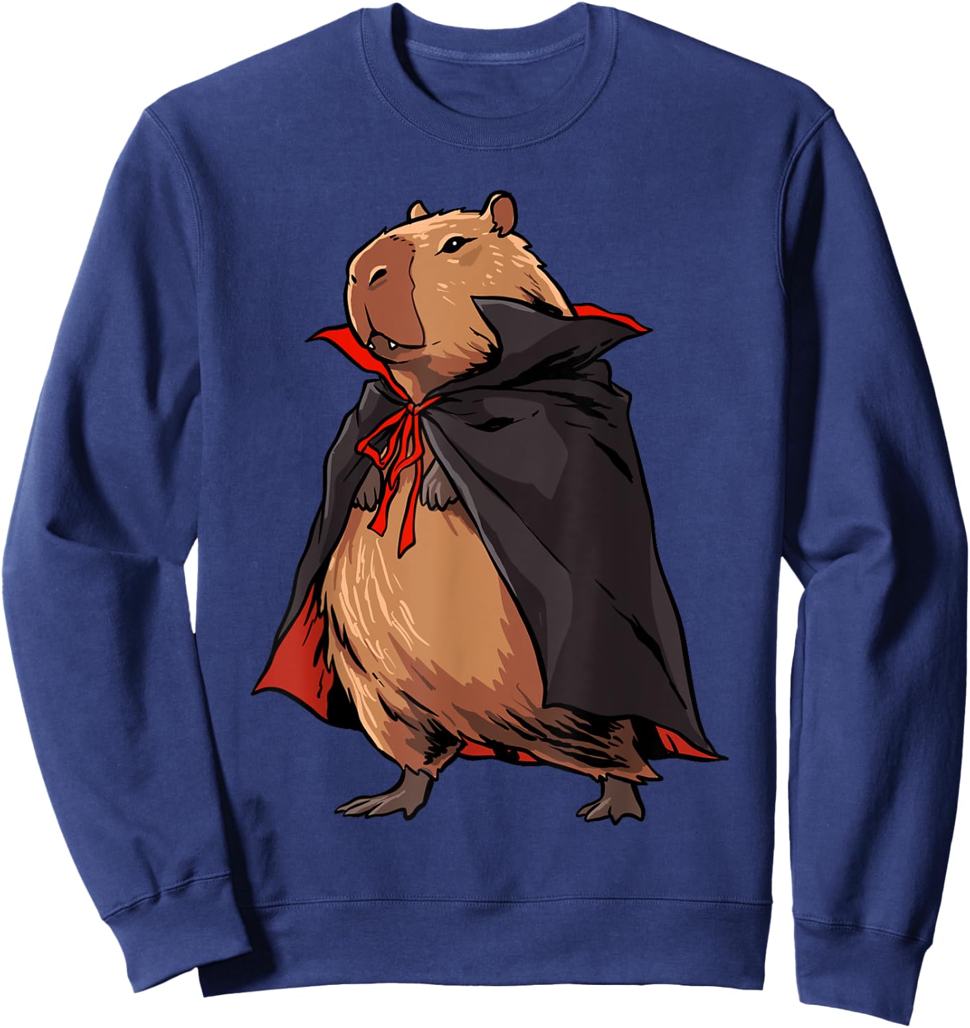 Capybara Shirt Halloween Capybara Vampire Vampybara Rodent Sweatshirt - Sweatshirt | Navy