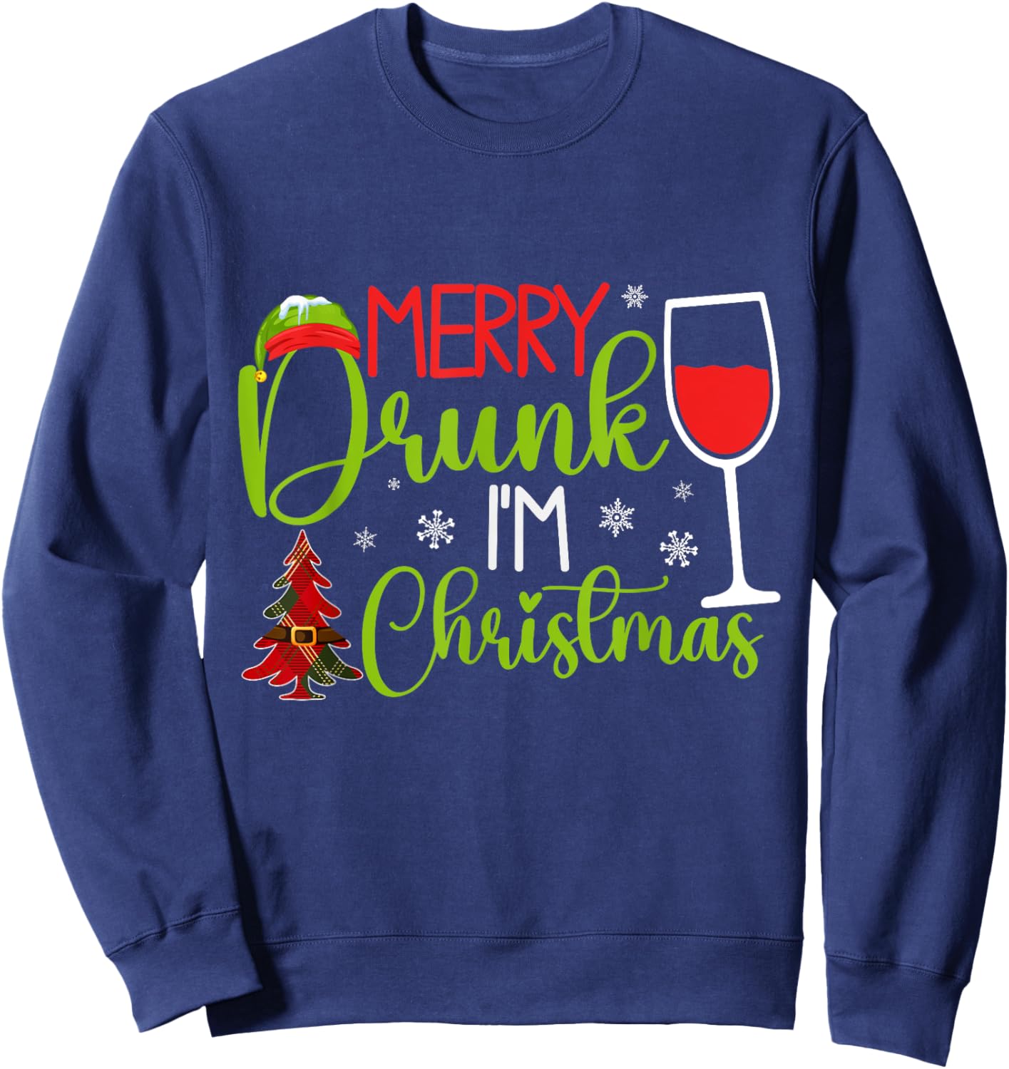 Merry Drunk I'm Christmas Sweatshirt - Sweatshirt | Navy