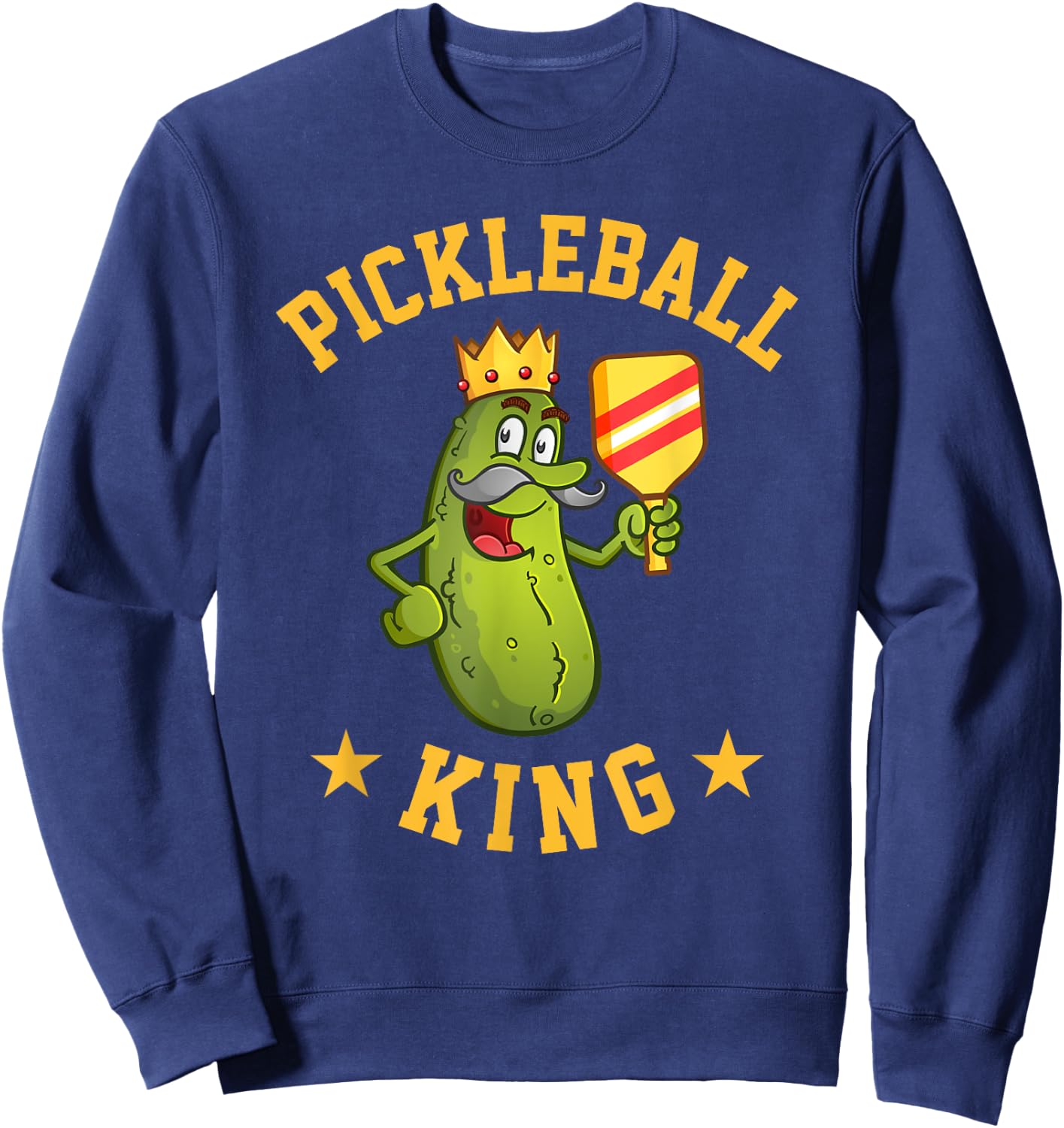 Funny Pickleball King Gift Dad or Grandpa Sweatshirt - Sweatshirt | Navy
