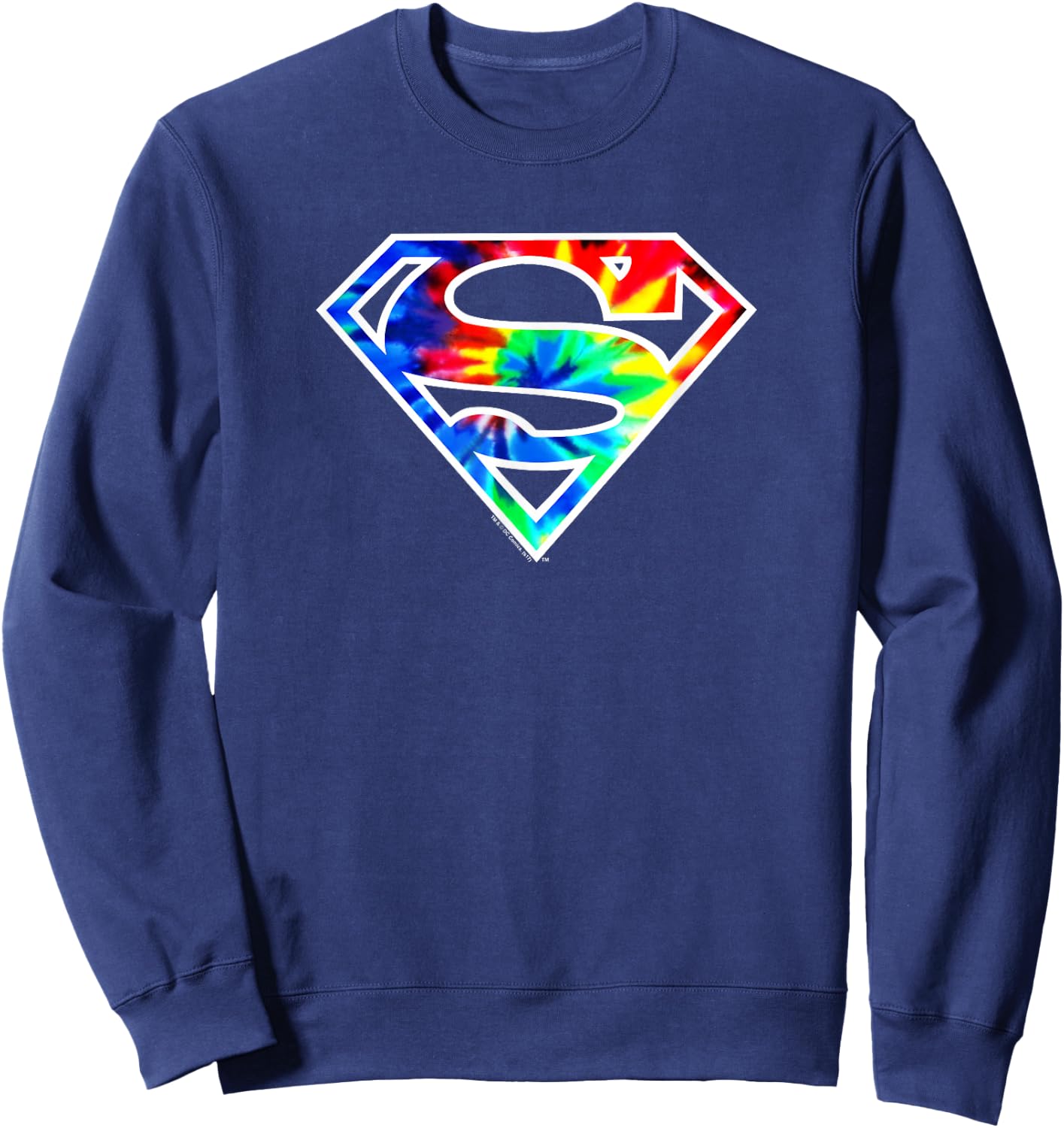 Superman Tie Dye Logo Sweatshirt - Sweatshirt | Navy