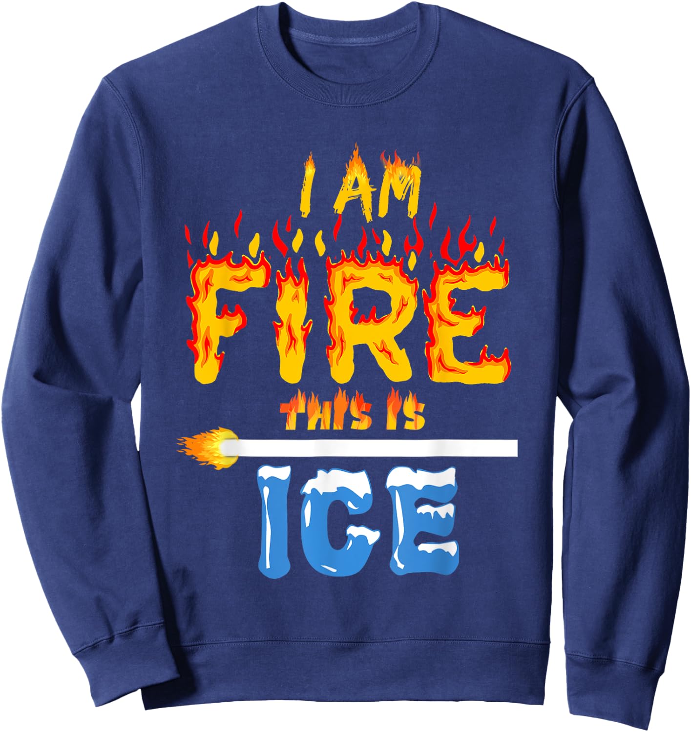 Funny Ice and Fire Costume Halloween Family Matching Women Sweatshirt - Sweatshirt | Navy