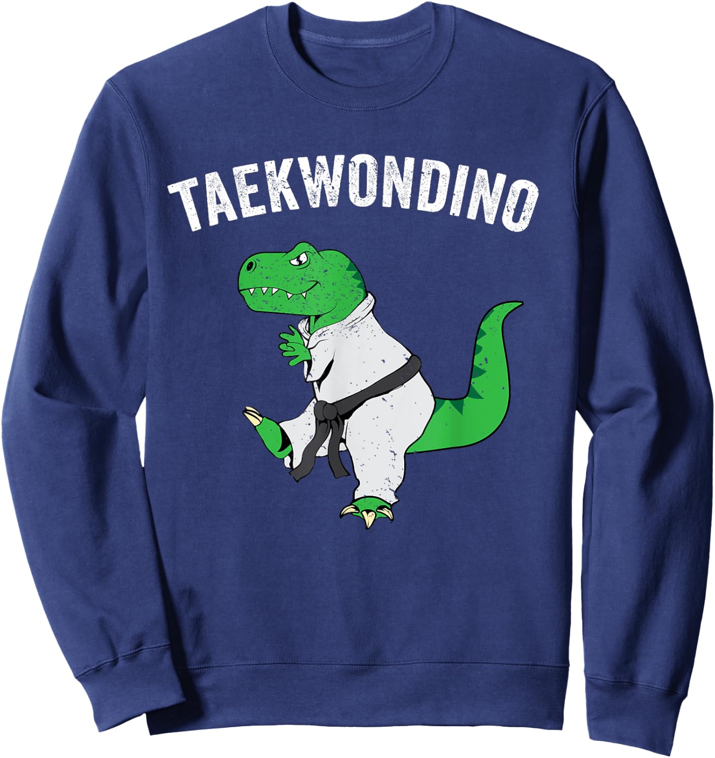 Funny Taekwondo T Rex Dinosaur Cute Martial Arts Boys Gift Sweatshirt - Sweatshirt | Navy