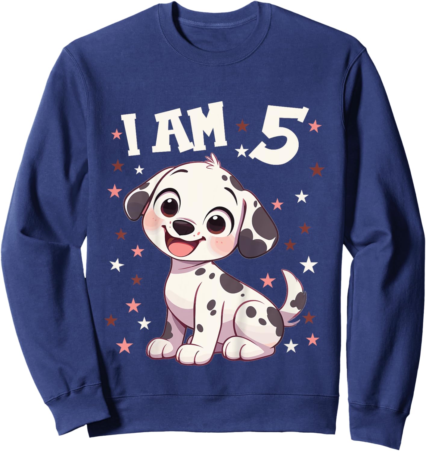 Kids 5 Years old 5th birthday Dalmatian Dogs Dalmatian Dog Sweatshirt - Sweatshirt | Navy
