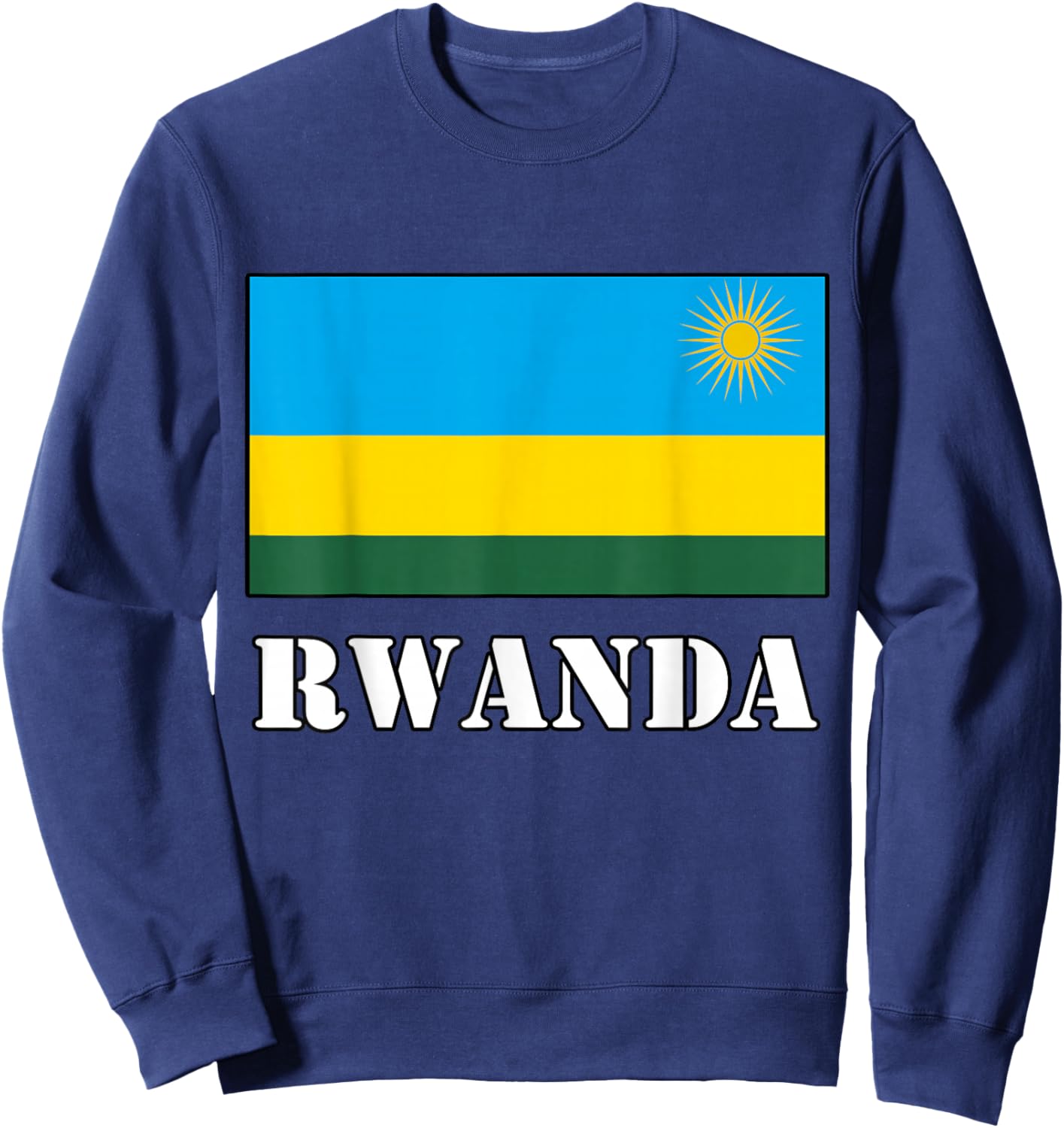 Rwanda Rwandan Roots Rwandan Pride Heritage Rwandan Flag Sweatshirt - Sweatshirt | Navy