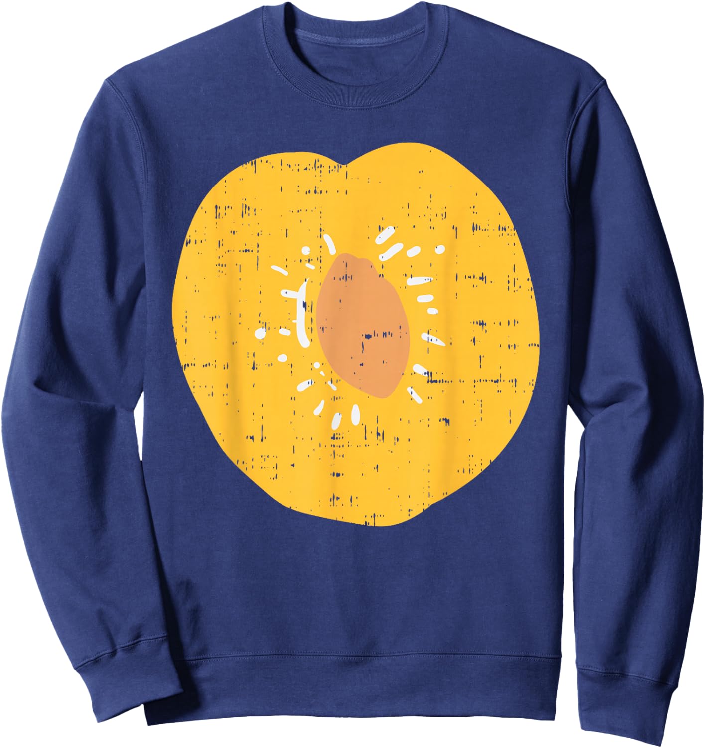 Plum Peach Funny Fruit Lazy DIY Easy Halloween Costume Sweatshirt - Sweatshirt | Navy
