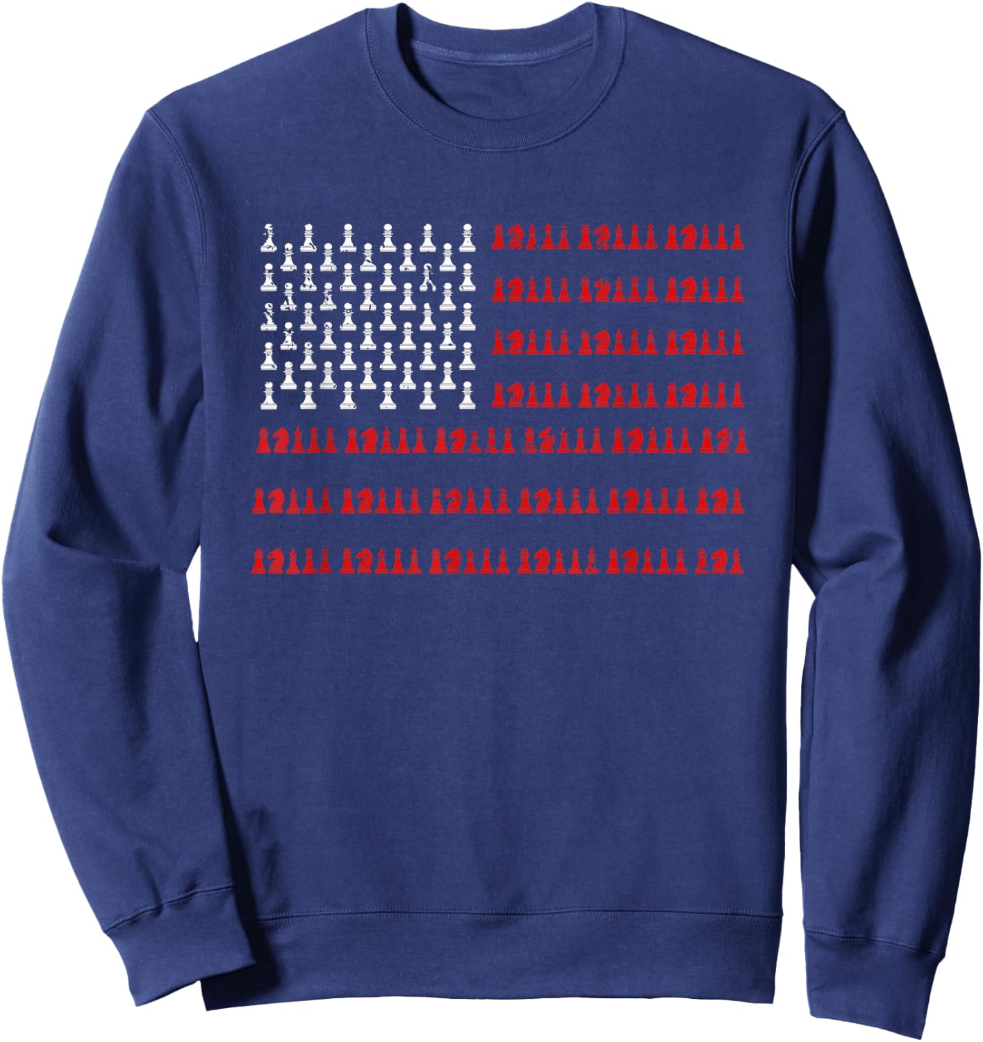 Chess Piece USA Flag Chess Player Gift Chess Sweatshirt - Sweatshirt | Navy