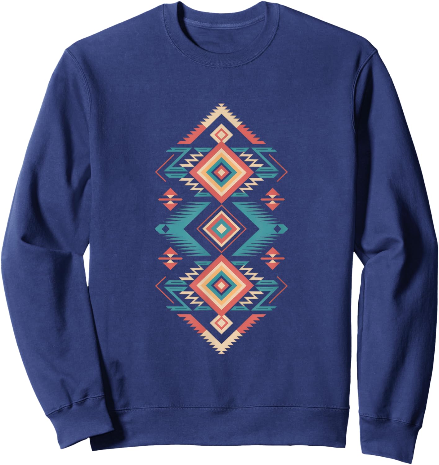 Geometrisches Muster Indianer Geometrisch Azteken Sweatshirt - Sweatshirt | Navy