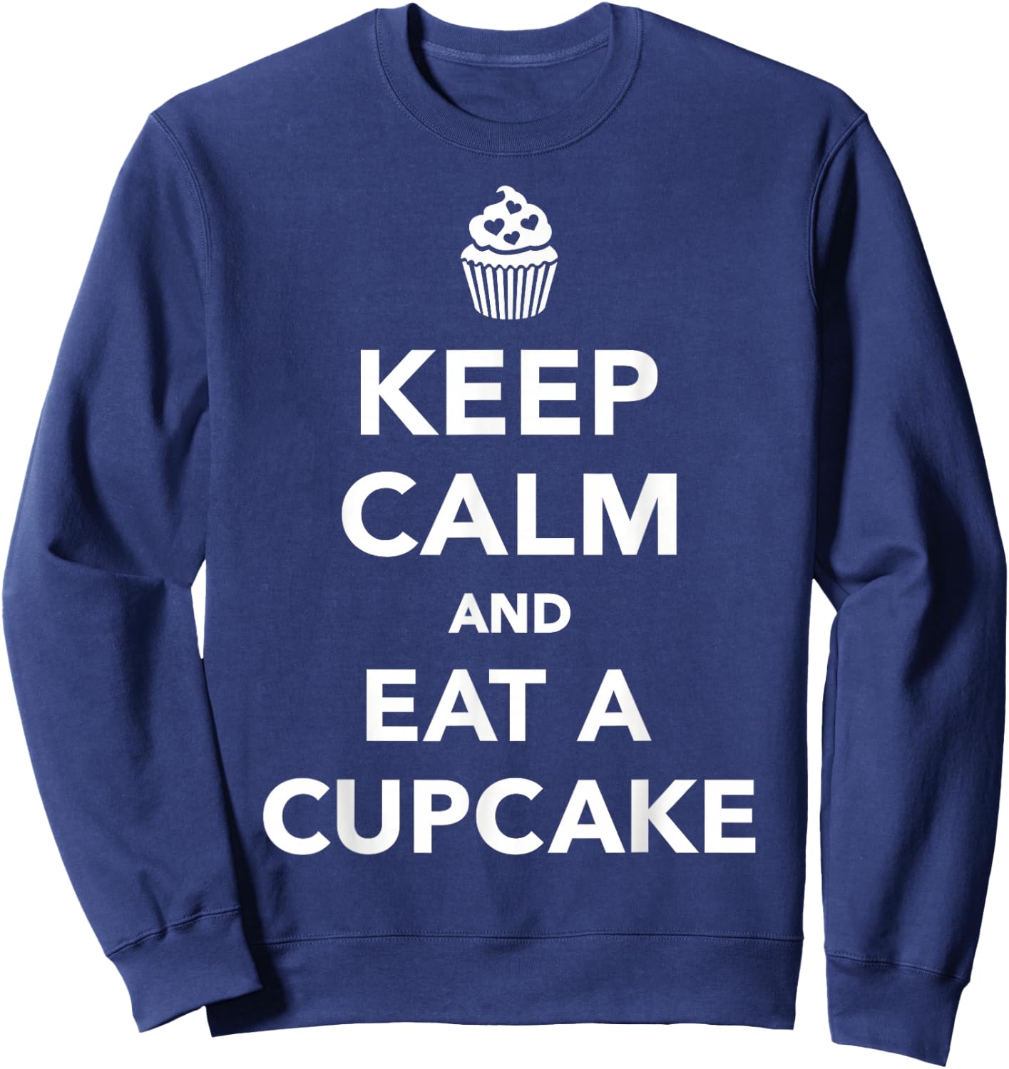 Keep calm cupcake Sweatshirt - Sweatshirt | Navy