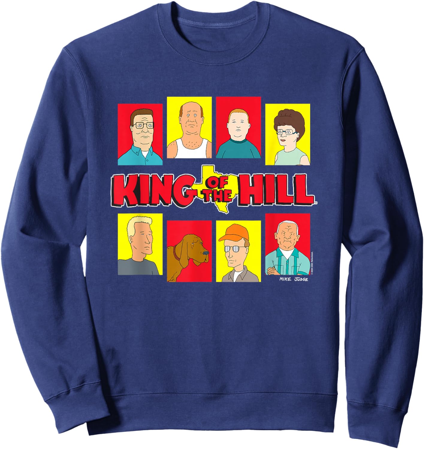 King of The Hill Iconic Characters Group Shot Big Portraits Sweatshirt - Sweatshirt | Navy