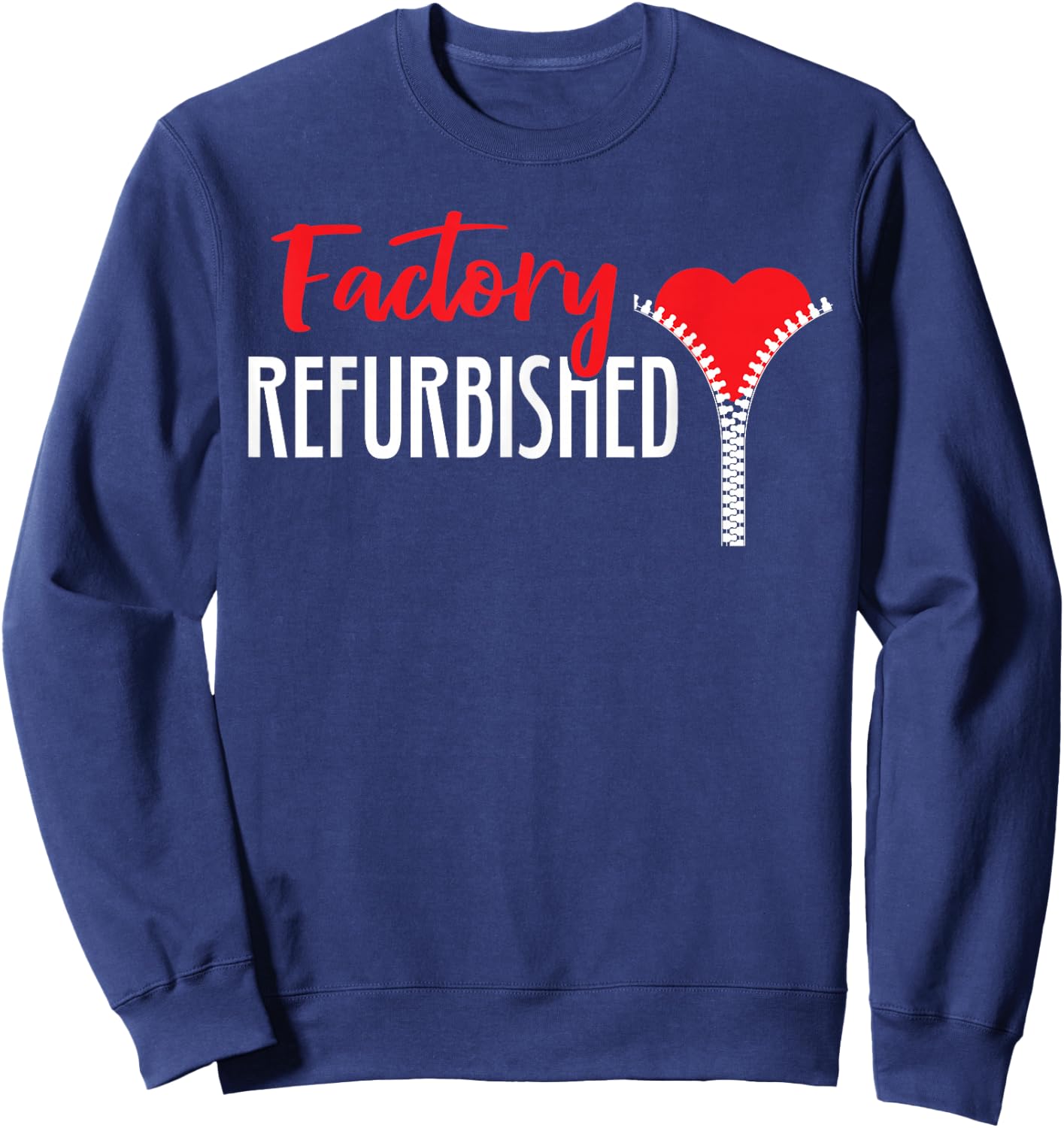 Factory Refurbished Open Heart Bypass Surgery Zipper Club Sweatshirt - Sweatshirt | Navy
