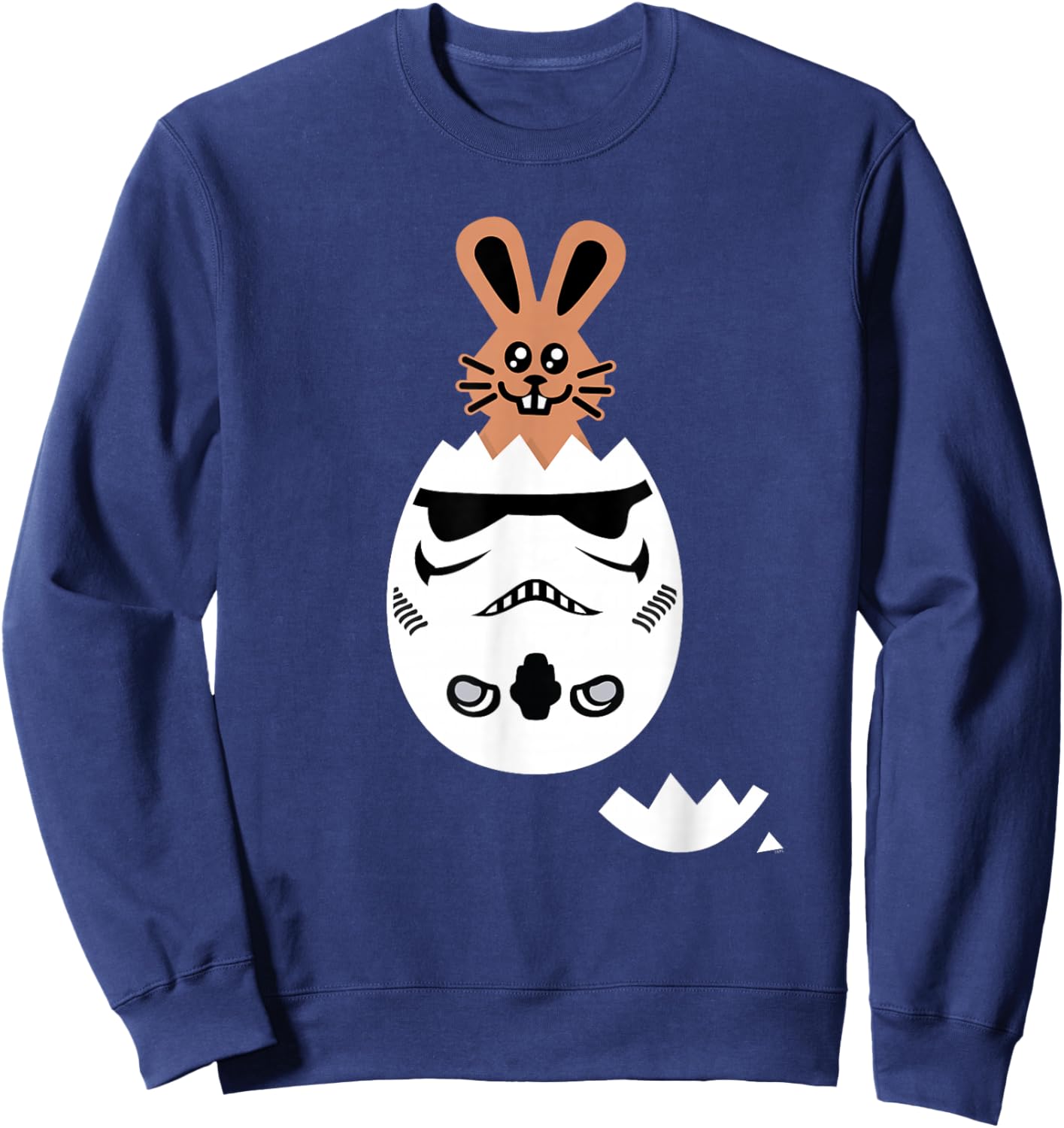 Star Wars Chocolate Bunny and Stormtrooper Easter Egg Funny Sweatshirt - Sweatshirt | Navy