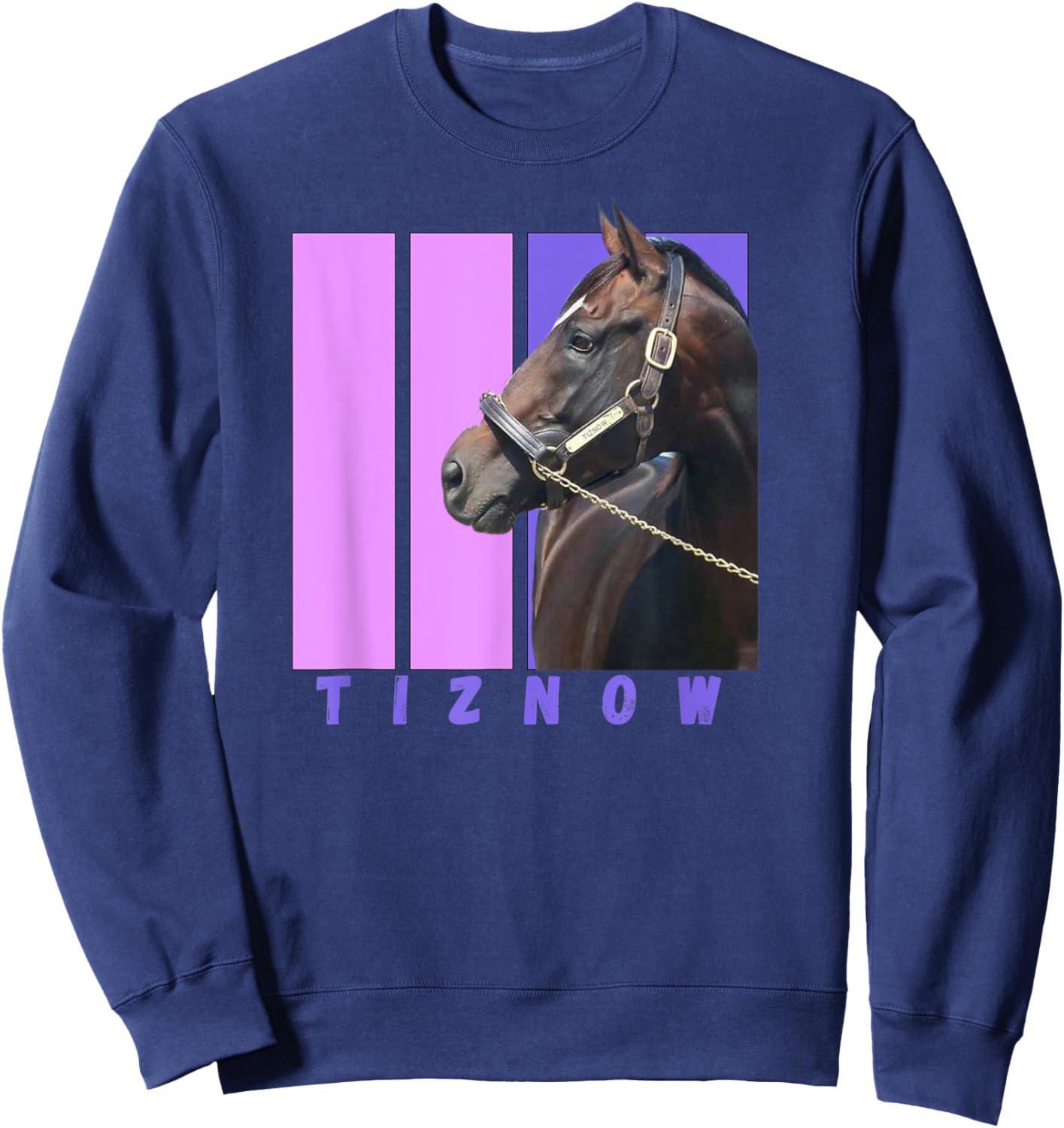 Tiznow, Thoroughbred Racing, Del Mar, Santa Anita, Horses Sweatshirt - Sweatshirt | Navy